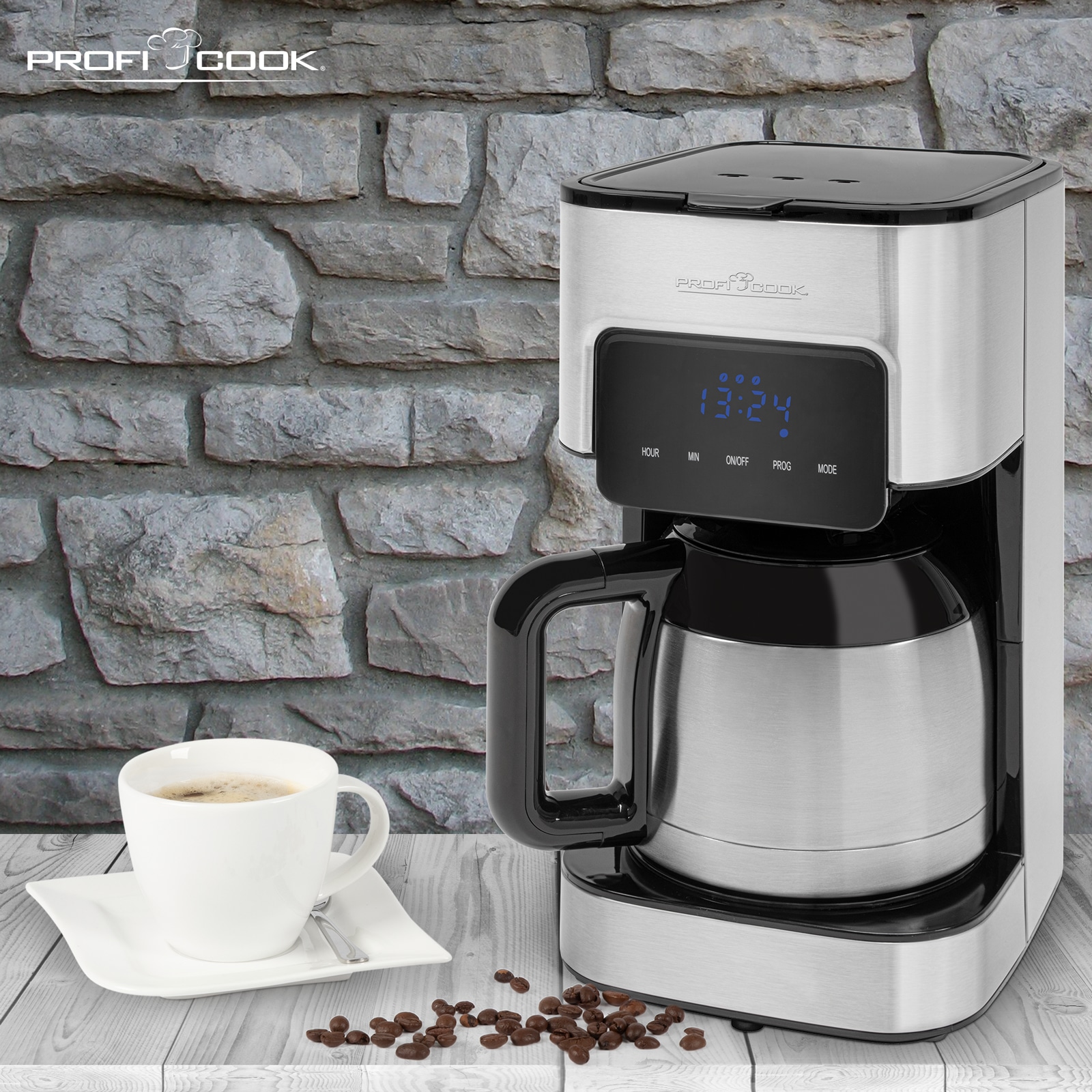 PROFI COOK Kaffeemaschine PC-KA 1191, 1,2 L, inox Sensor Touch PROFI COOK Kaffeemaschine PC-KA 1191, 1,2 L, inox Sensor Touch