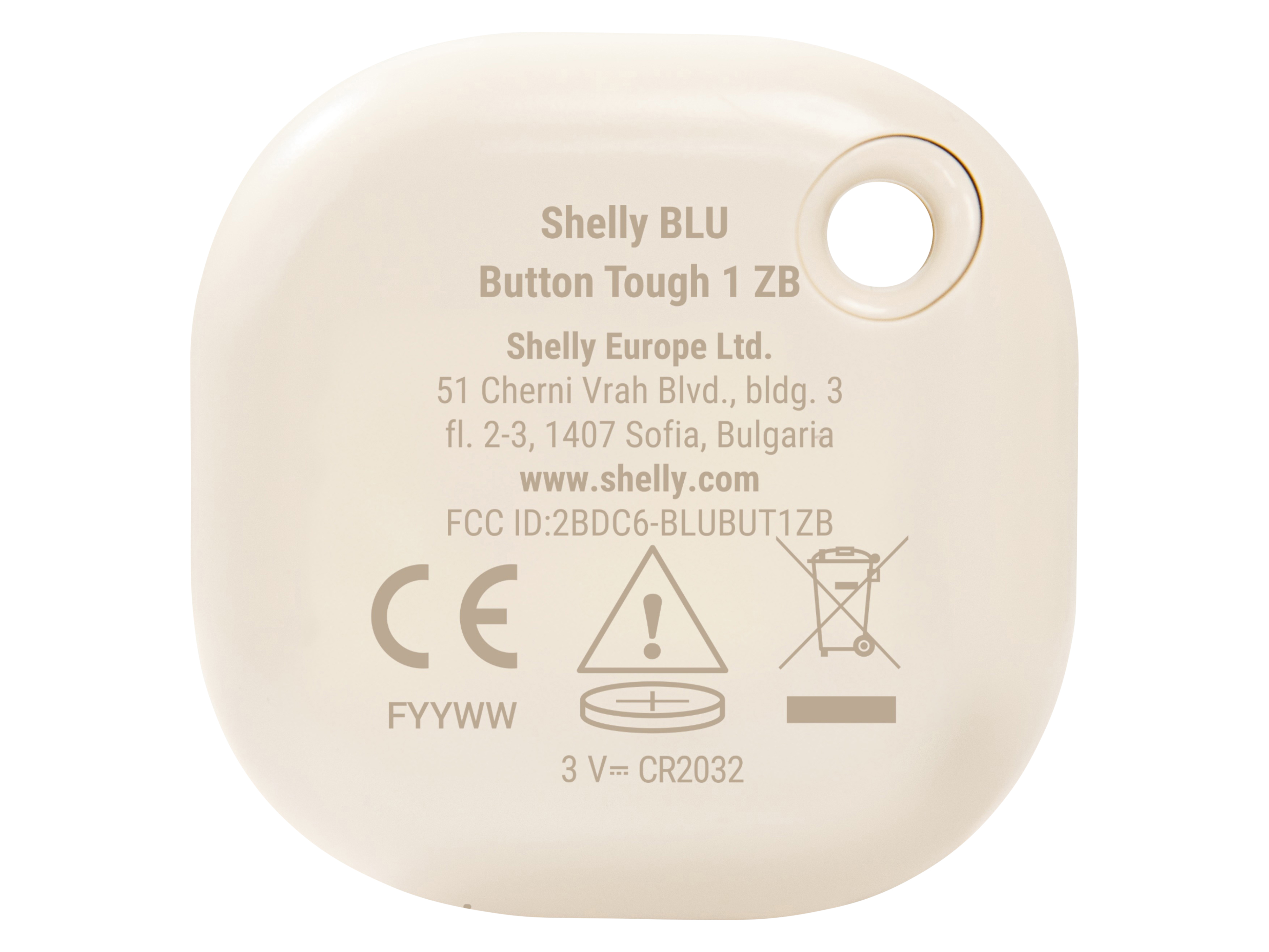 SHELLY Bluetooth Schalter und Dimmer Blu ZB Button, Plug&Play, Hellbeige SHELLY Bluetooth Schalter und Dimmer Blu ZB Button, Plug&Play, Hellbeige