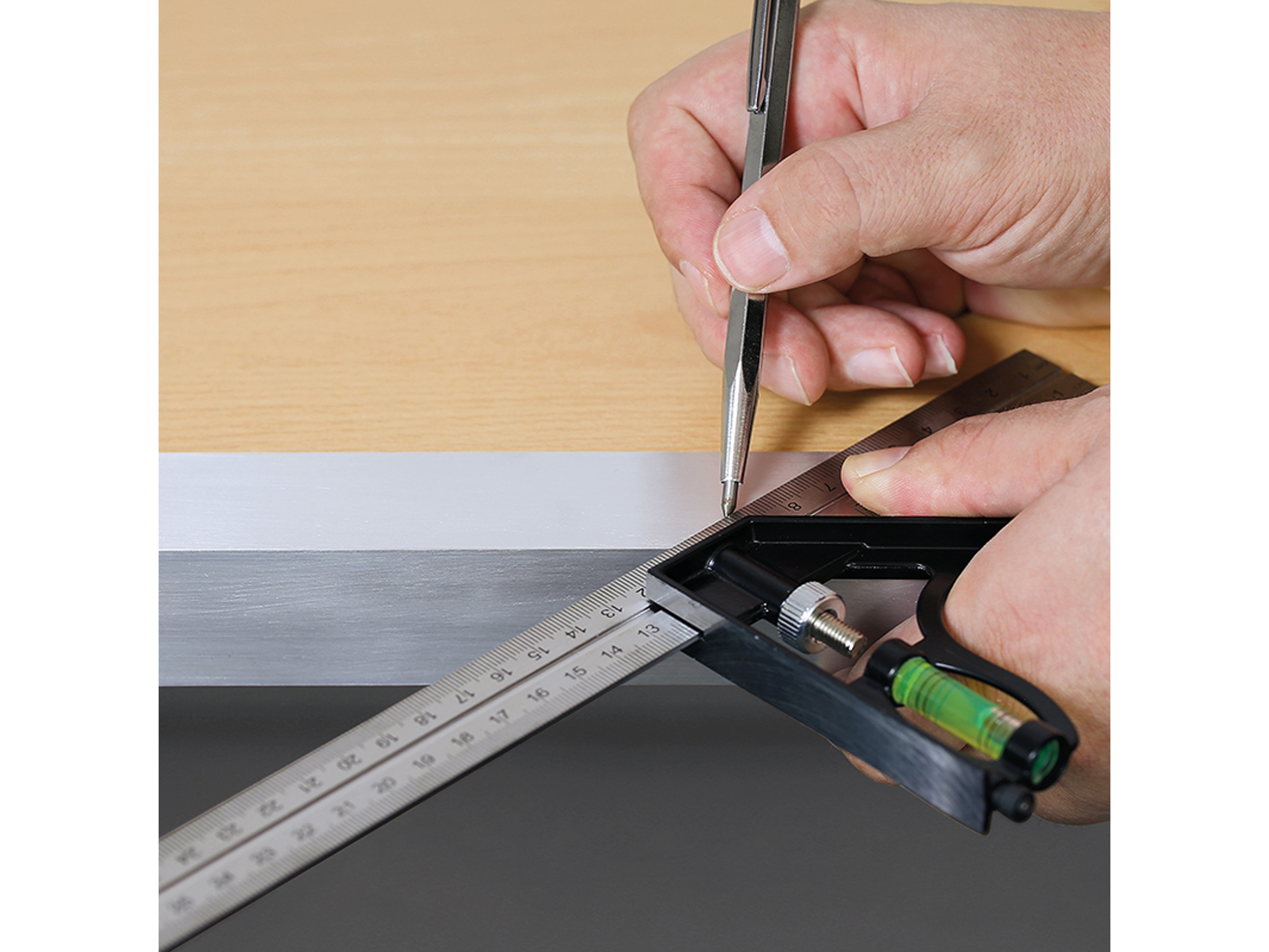 SINTRON Tools Kombinationswinkel 30 cm, 207908 SINTRON Tools Kombinationswinkel 30 cm, 207908