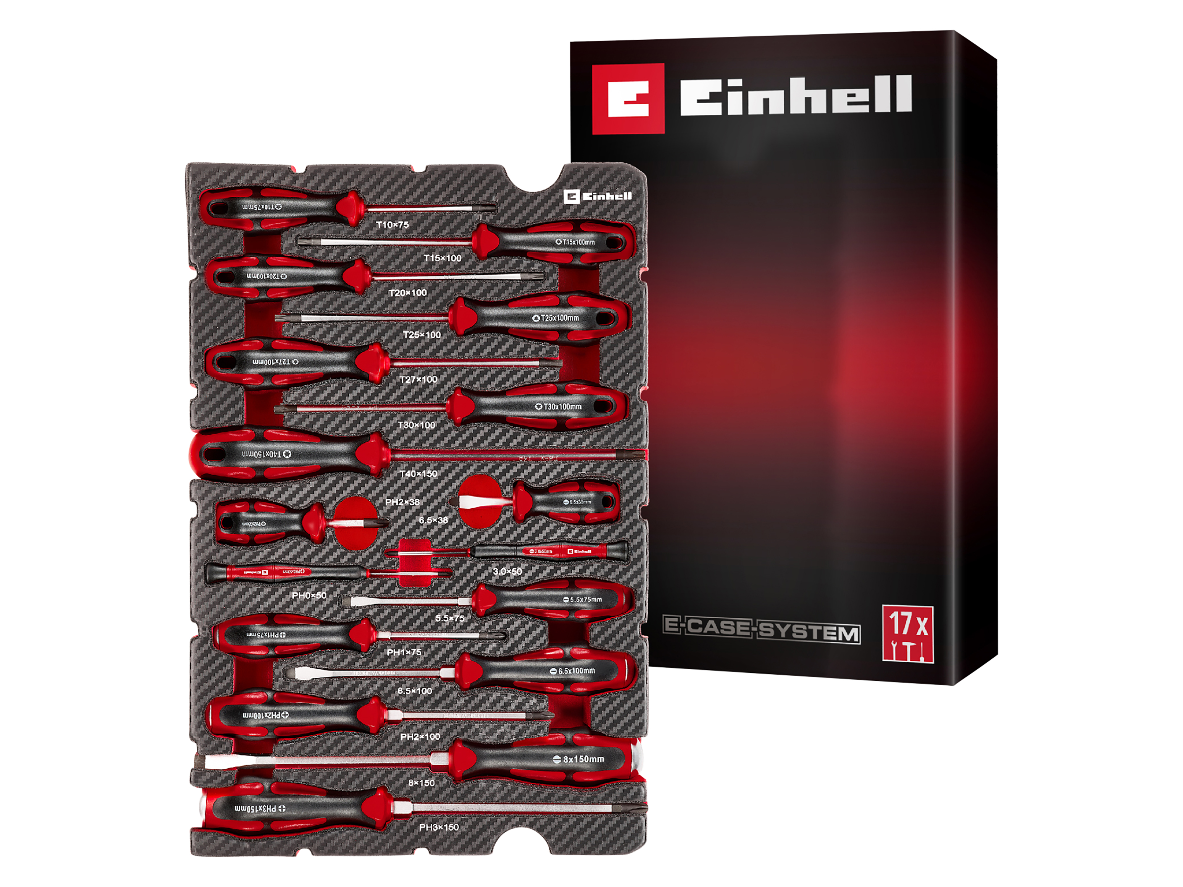 EINHELL E-Case-Einleger Schraubendreher, 370525, 17-teilig EINHELL E-Case-Einleger Schraubendreher, 370525, 17-teilig