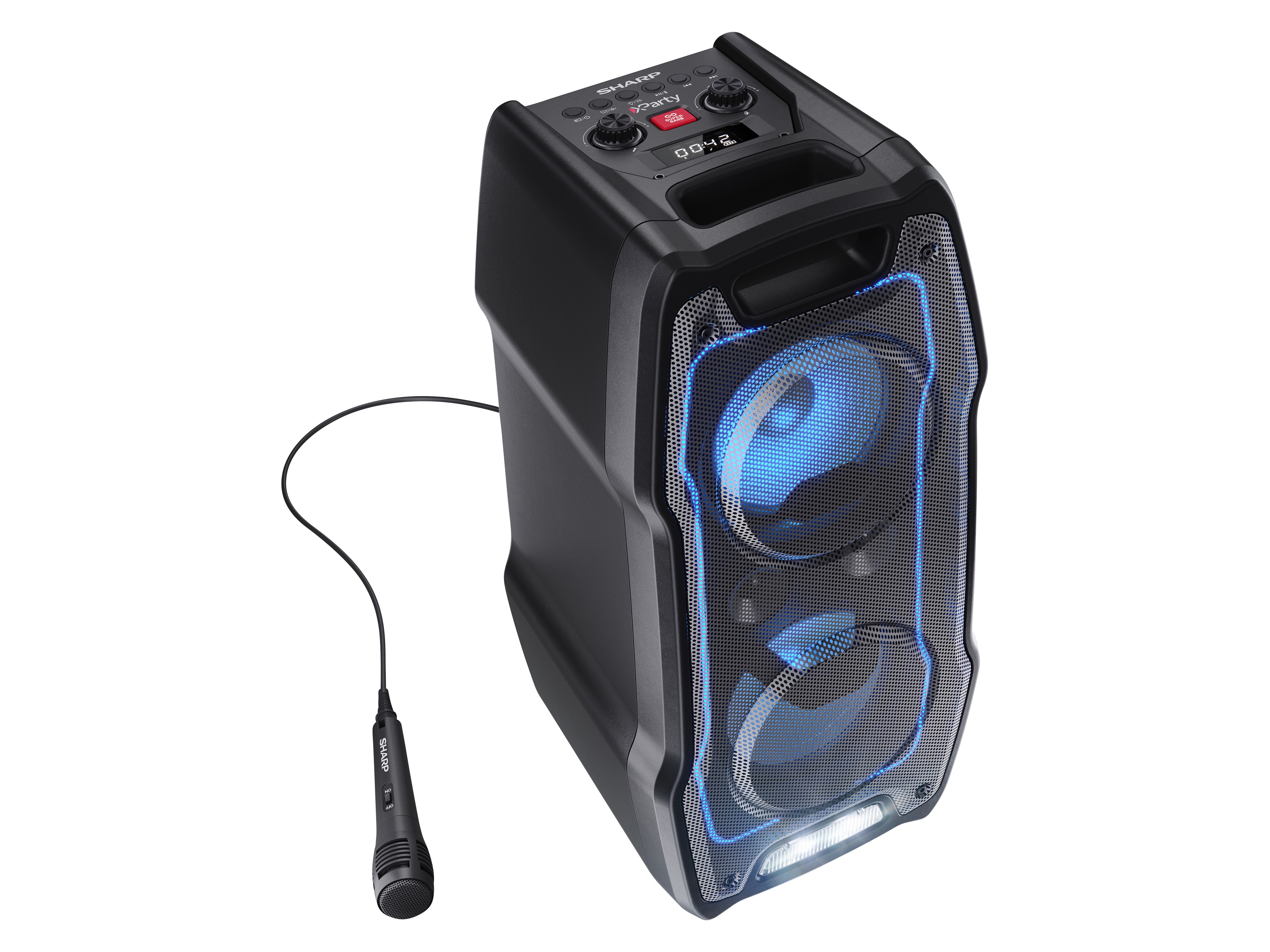 SHARP Bluetooth Party-Lautsprecher PS931, 180 W, schwarz SHARP Bluetooth Party-Lautsprecher PS931, 180 W, schwarz