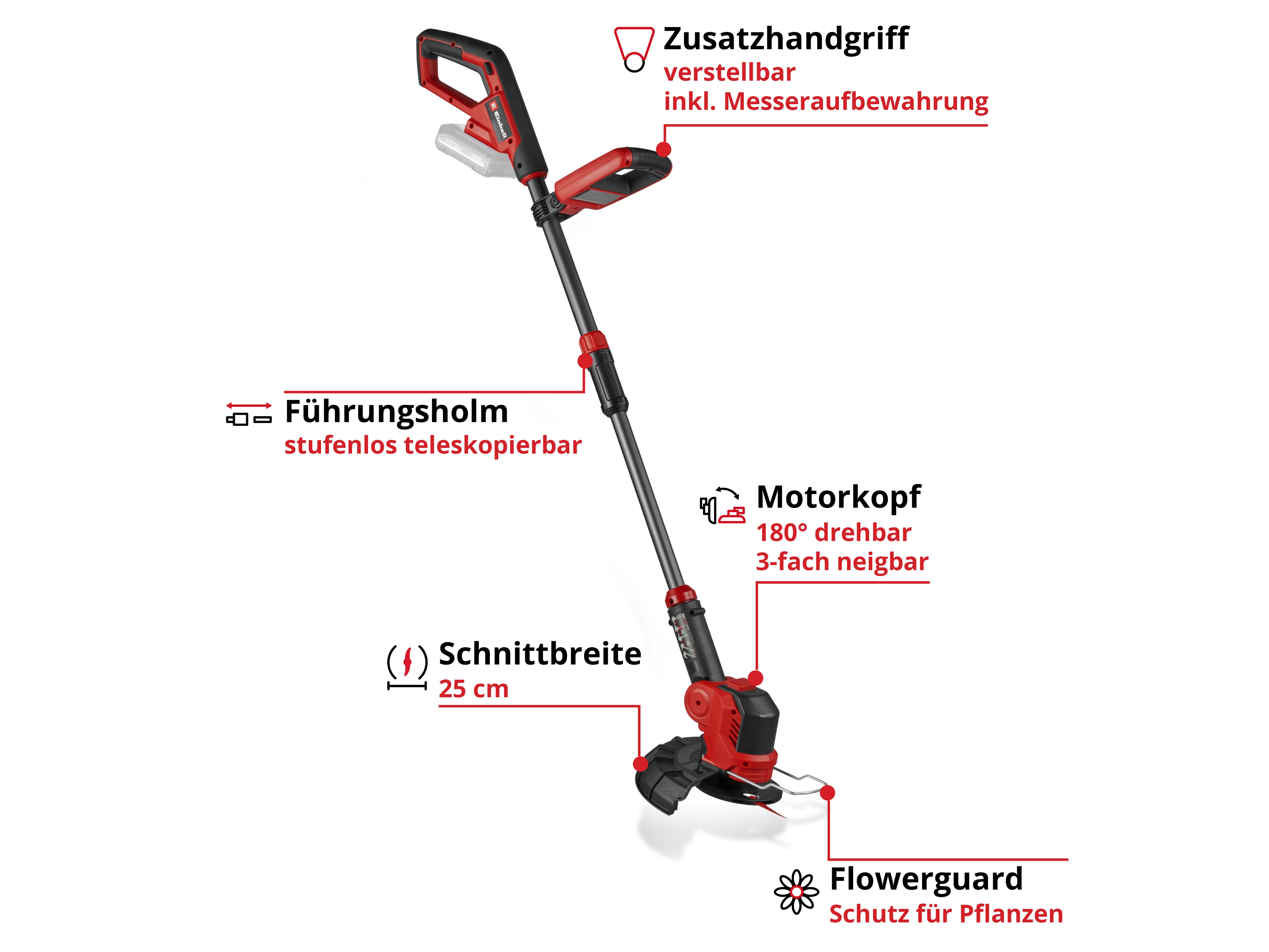 EINHELL Akku-Rasentrimmer GE-CT 18/25 Li, Solo EINHELL Akku-Rasentrimmer GE-CT 18/25 Li, 3411255, Solo