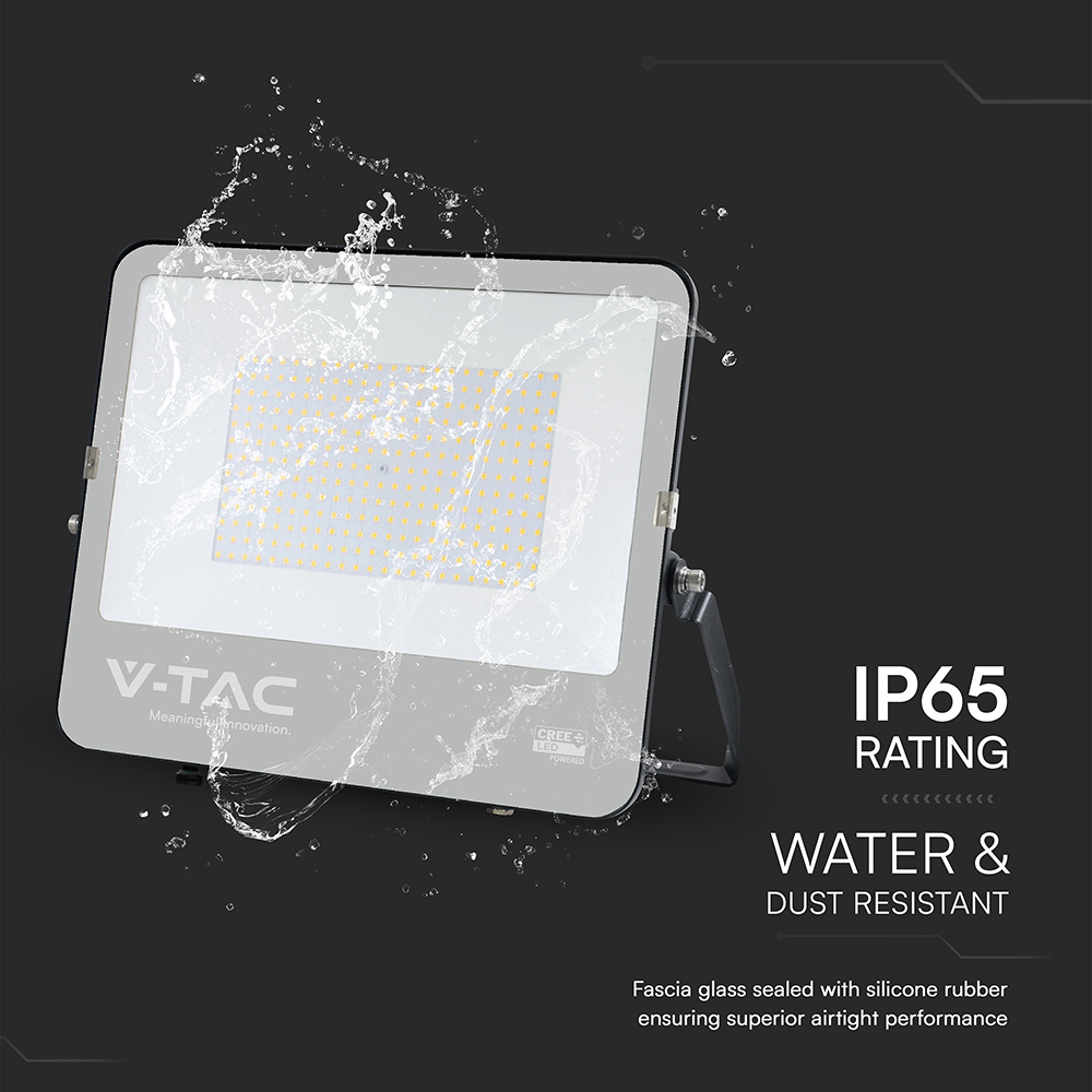 V-TAC LED-Fluter VT-44201, 200W, 6500K, EEK: D, CREE Chip, 27000lm, IP65, schwarz