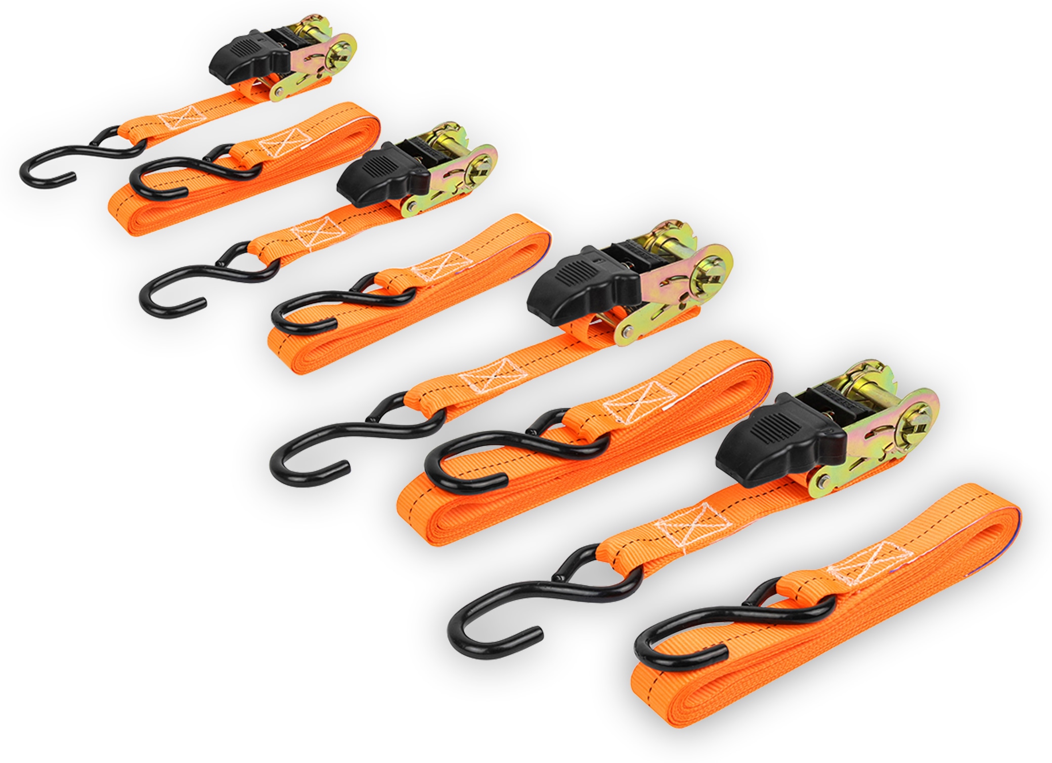 LAS Spanngurt 10301, 4 Stück, 500x2,5 cm, 250 daN LAS Spanngurt 10301, 4 Stück, 500x2,5 cm, 250 daN