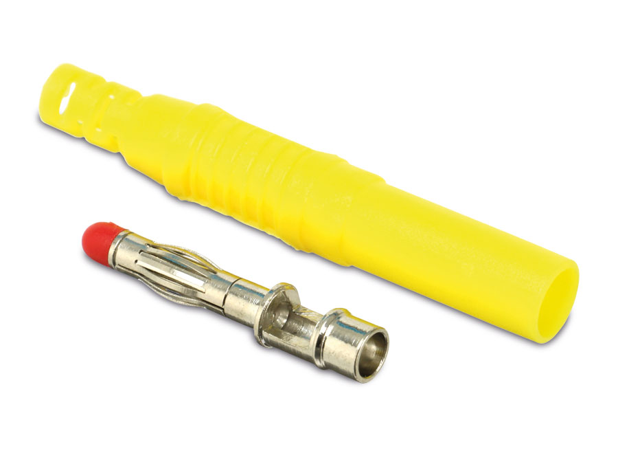 4 mm Labor-Sicherheitsstecker, CAT II, gelb 4 mm Labor-Sicherheitsstecker, CAT II, gelb