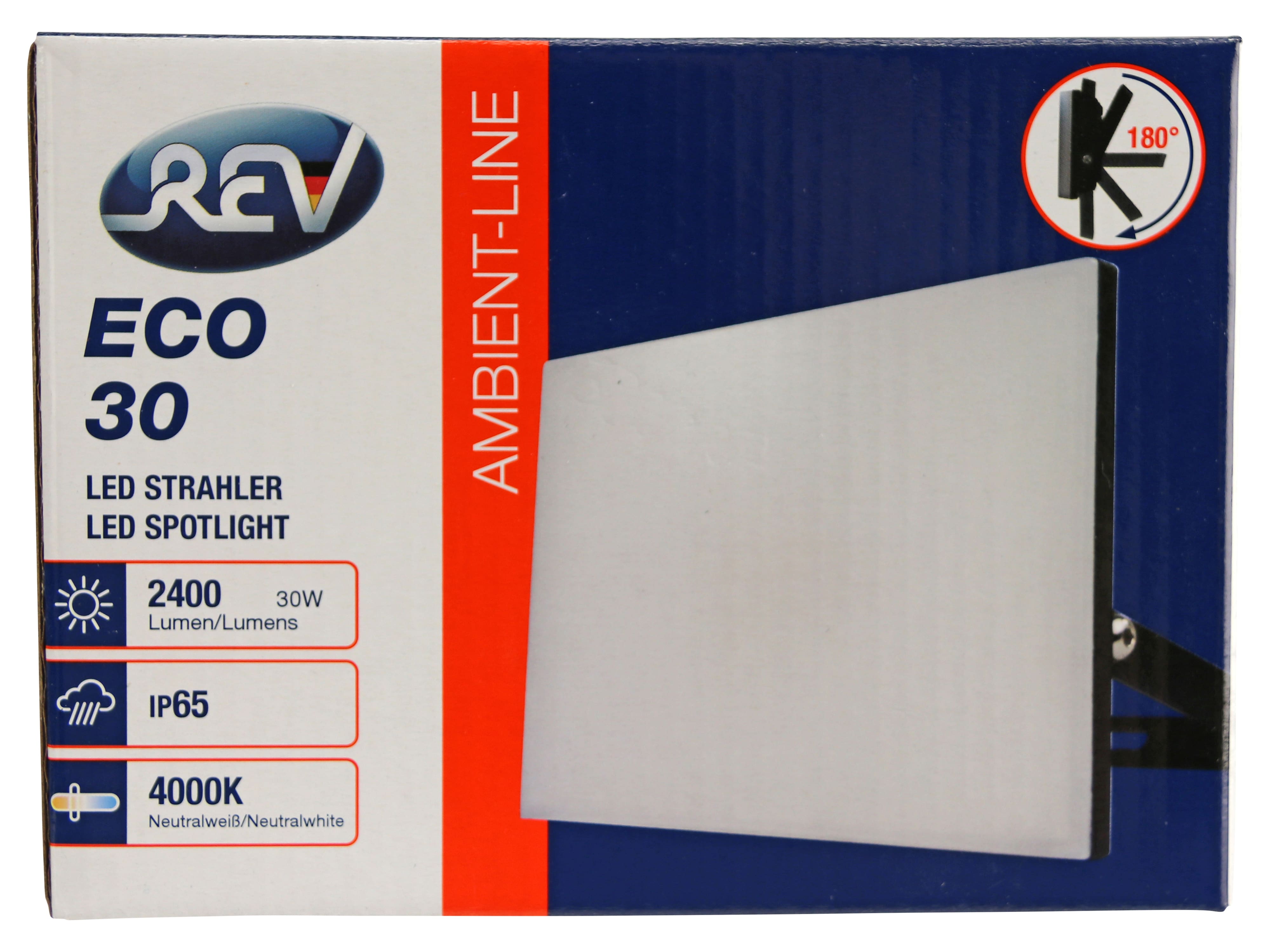 LED Strahler Eco 30 LFPOF030, 30W, 4000K, 2400 lm, neutralweiß, IP65, schwarz LED Strahler Eco 30 LFPOF030, 30W, 4000K, 2400 lm, neutralweiß, IP65, schwarz