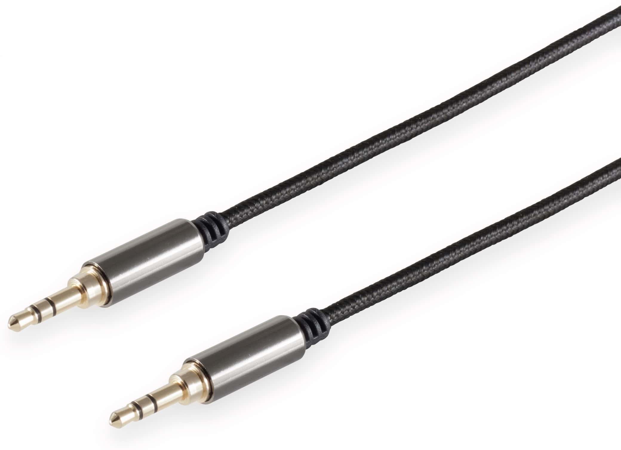 BLACK COTTON Klinkenkabel, 3,5 mm, Stereo, 1,0 m, schwarz BLACK COTTON Klinkenkabel, 3,5 mm, Stereo, 1,0 m, schwarz