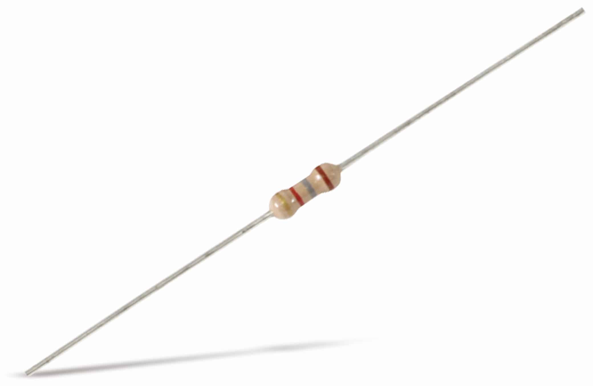 Kohleschicht-Widerstand, 0207, 0,25 W, 1M6, 5 % Kohleschicht-Widerstand, 0207, 0,25 W, 1M6, 5 %