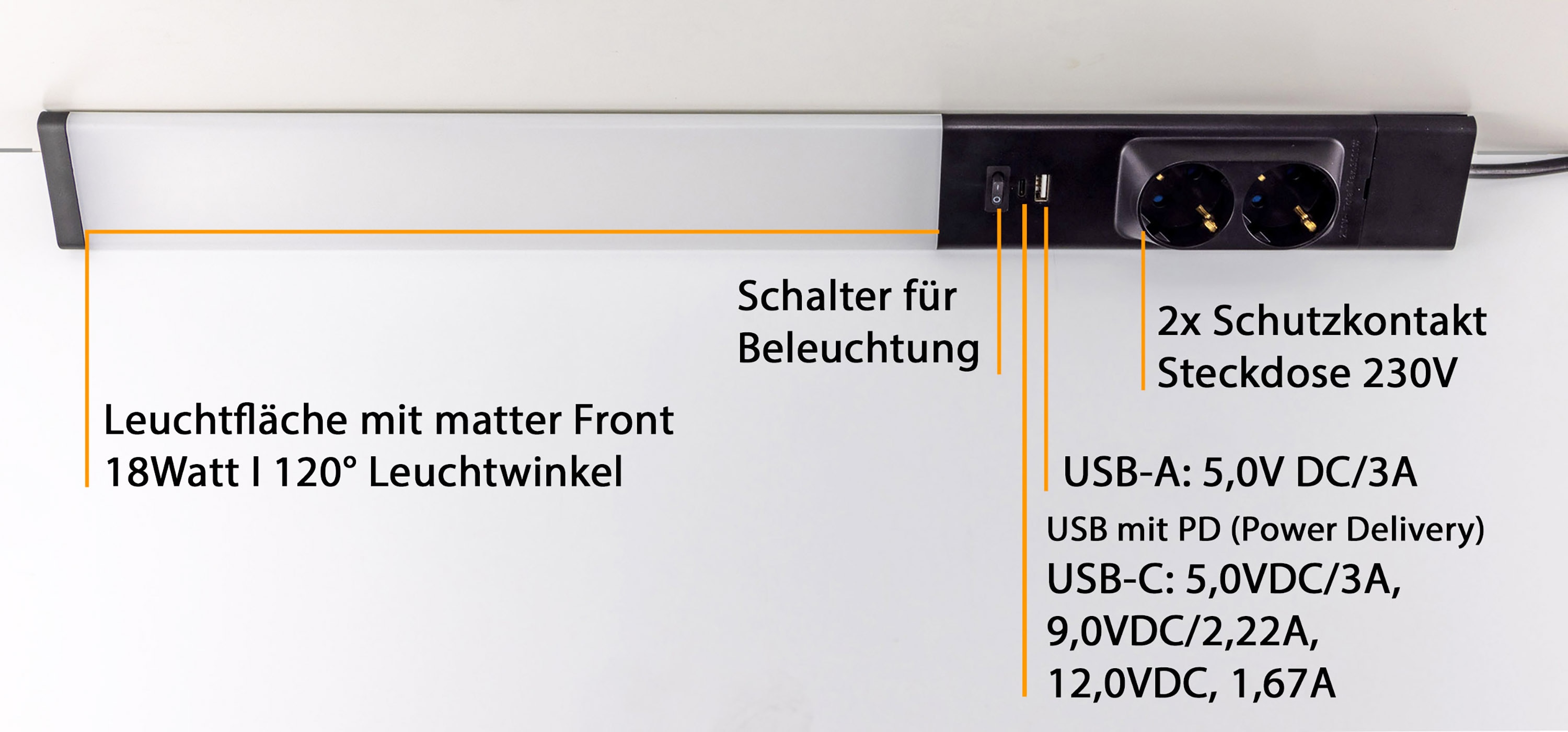 CHILITEC LED-Unterbauleuchte Arusha, EEK: F, 18 W, 1778 lm, 60 cm, schwarz CHILITEC LED-Unterbauleuchte Arusha, EEK: F, 18 W, 1778 lm, 60 cm, schwarz