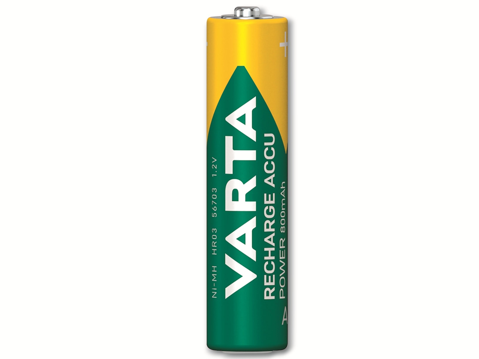 VARTA Akku NiMH, Micro, AAA, HR03, 1.2V/800mAh, Accu Power, Pre-charged, 10er Pack VARTA Akku NiMH, Micro, AAA, HR03, 1.2V/800mAh, Accu Power, Pre-charged, 10er Pack
