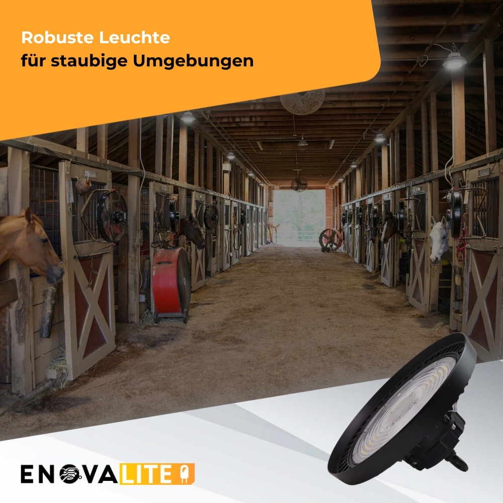 ENOVALITE LED-Highbay-Leuchte, UFO, EEK: C, 200W, 34000lm, 4000K, schwarz ENOVALITE LED-Highbay-Leuchte, UFO, EEK: C, 200W, 34000lm, 4000K, schwarz