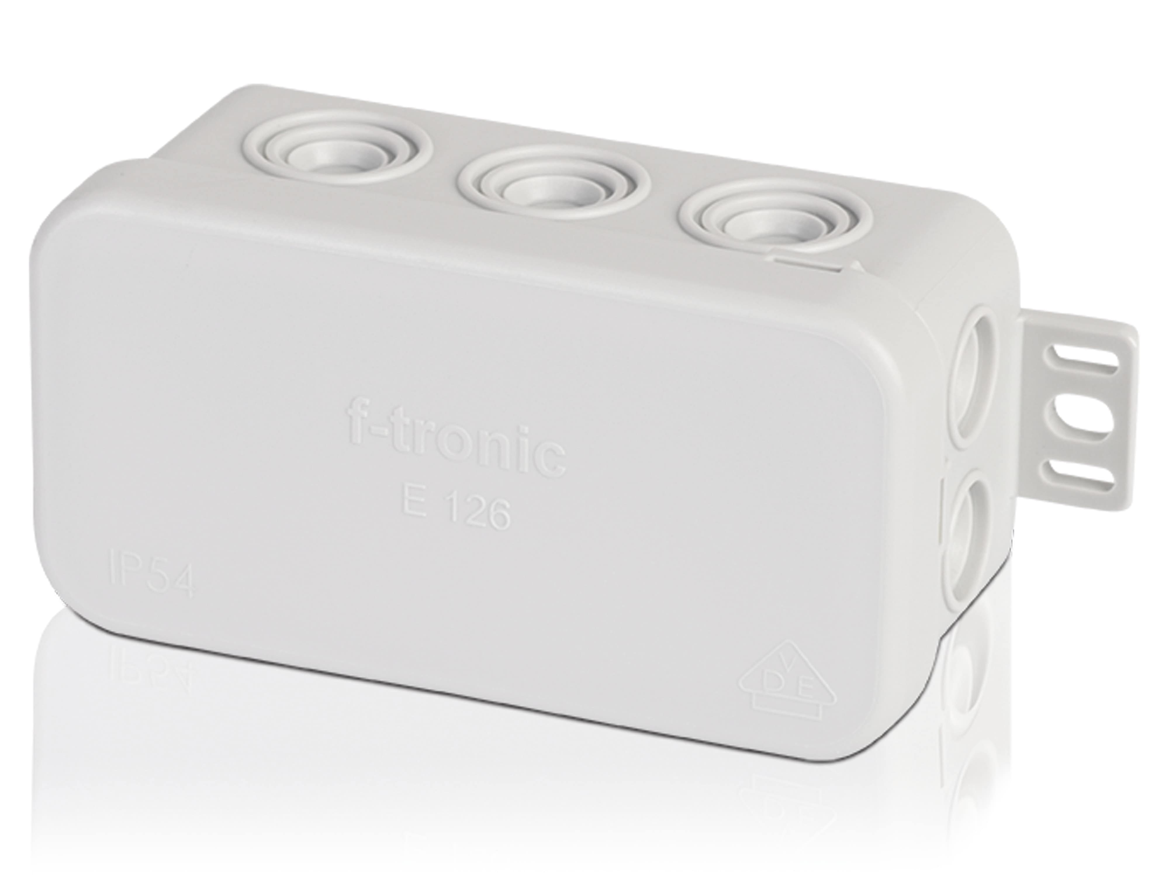 F-TRONIC Verteilerdose, 85x44x40 mm, 10 Einführungen, grau F-TRONIC Verteilerdose, 85x44x40 mm, 10 Einführungen, grau