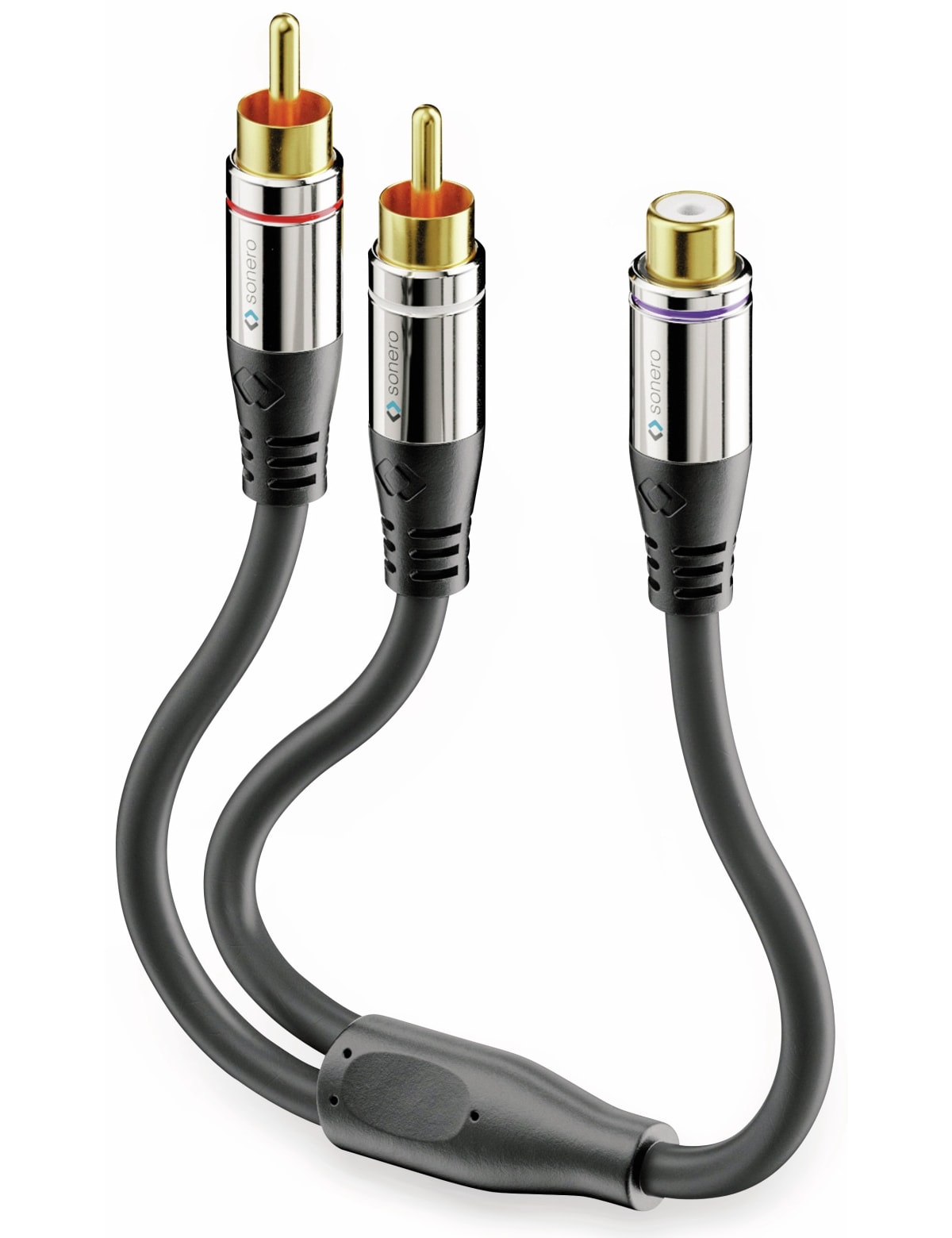 SONERO Audioadapter 0,20 m, 2x Cinchstecker auf Cinchbuchse SONERO Audioadapter 0,20 m, 2x Cinchstecker auf Cinchbuchse