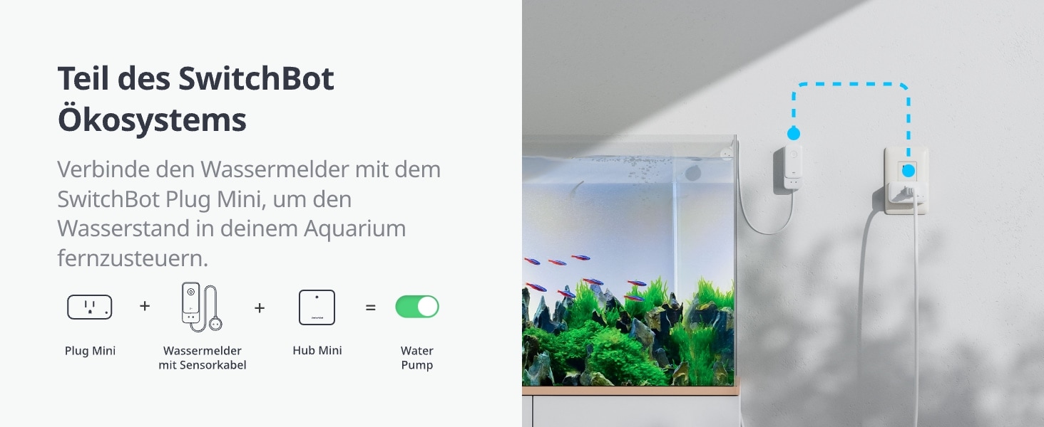 SWITCHBOT WLAN Wassermelder, mit Sensorkabel, weiß SWITCHBOT WLAN Wassermelder, mit Sensorkabel, weiß