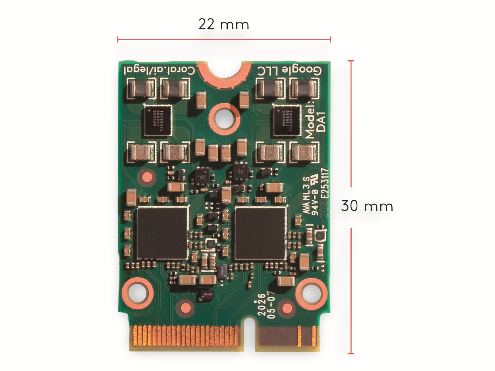 GOOGLE CORAL CORAL M.2 ACCELERATOR MIT DUAL EDGE TPU GOOGLE CORAL CORAL M.2 ACCELERATOR MIT DUAL EDGE TPU