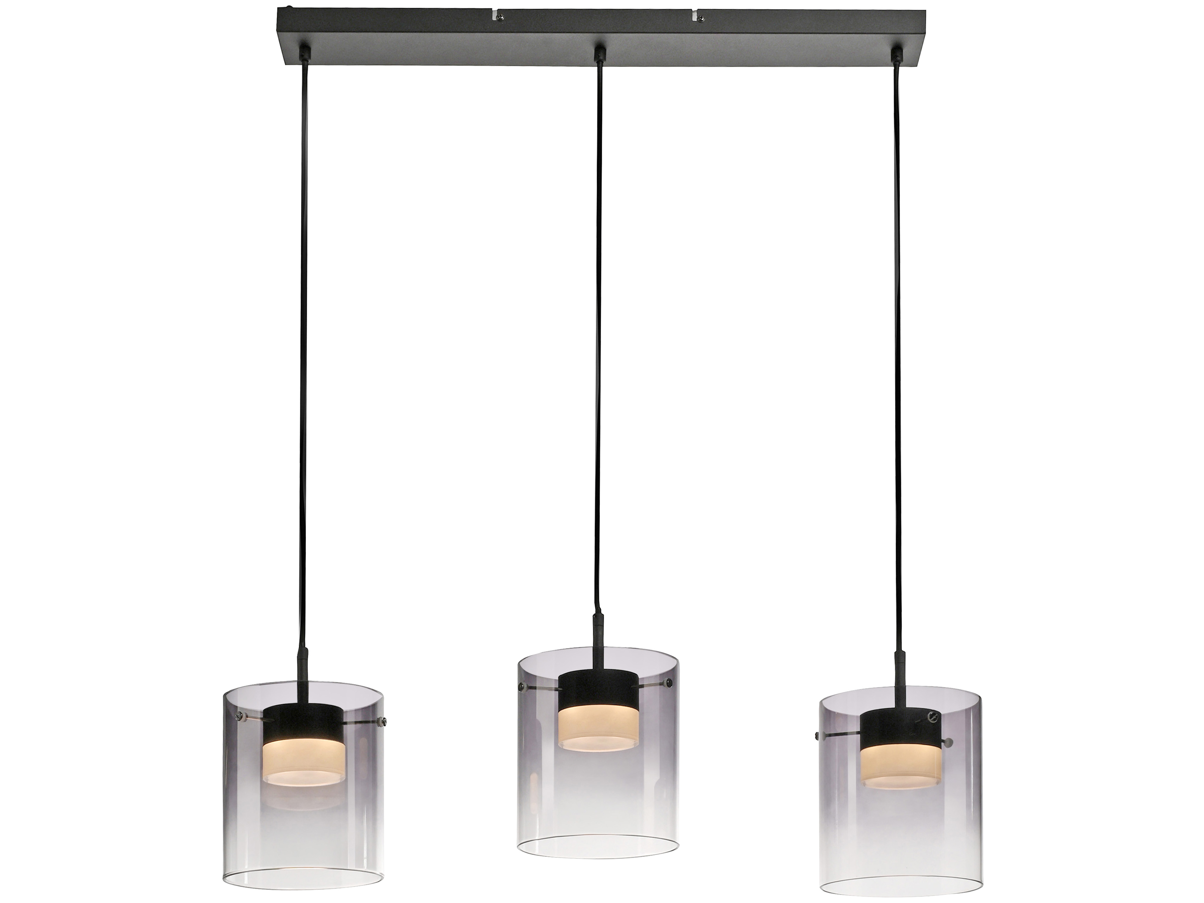 JUST LIGHT LED-Pendelleuchte 14043-18, 7,5W, 800lm, 3000K, schwarz