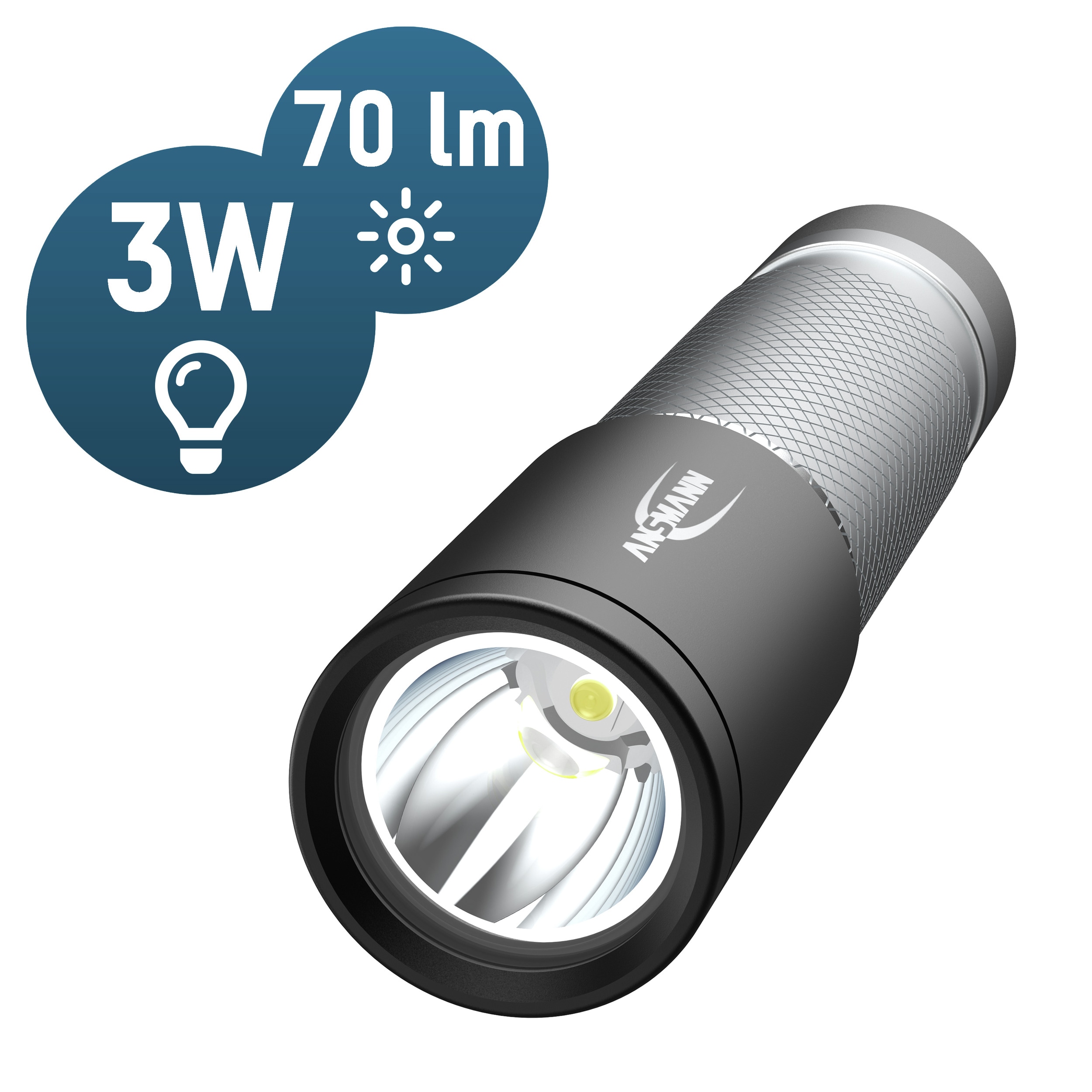 ANSMANN LED-Taschenlampe Daily Use 70B, 70 lm, batteriebetrieben