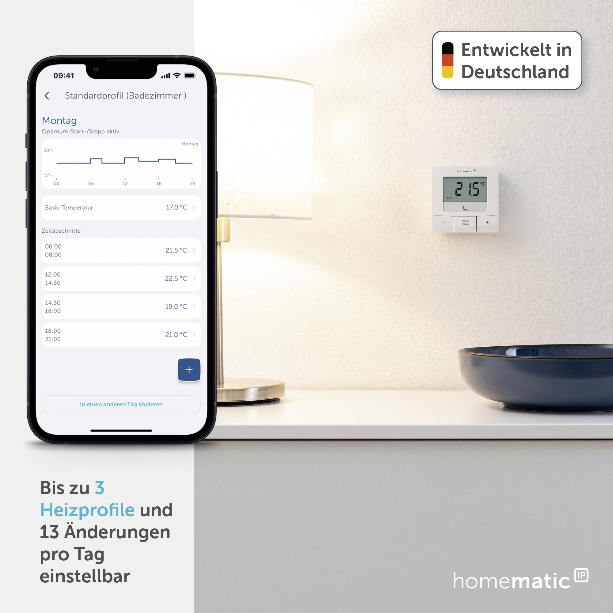 HOMEMATIC IP Smart Home 154666A0, Wandthermostat basic, weiß HOMEMATIC IP Smart Home 154666A0, Wandthermostat basic, weiß