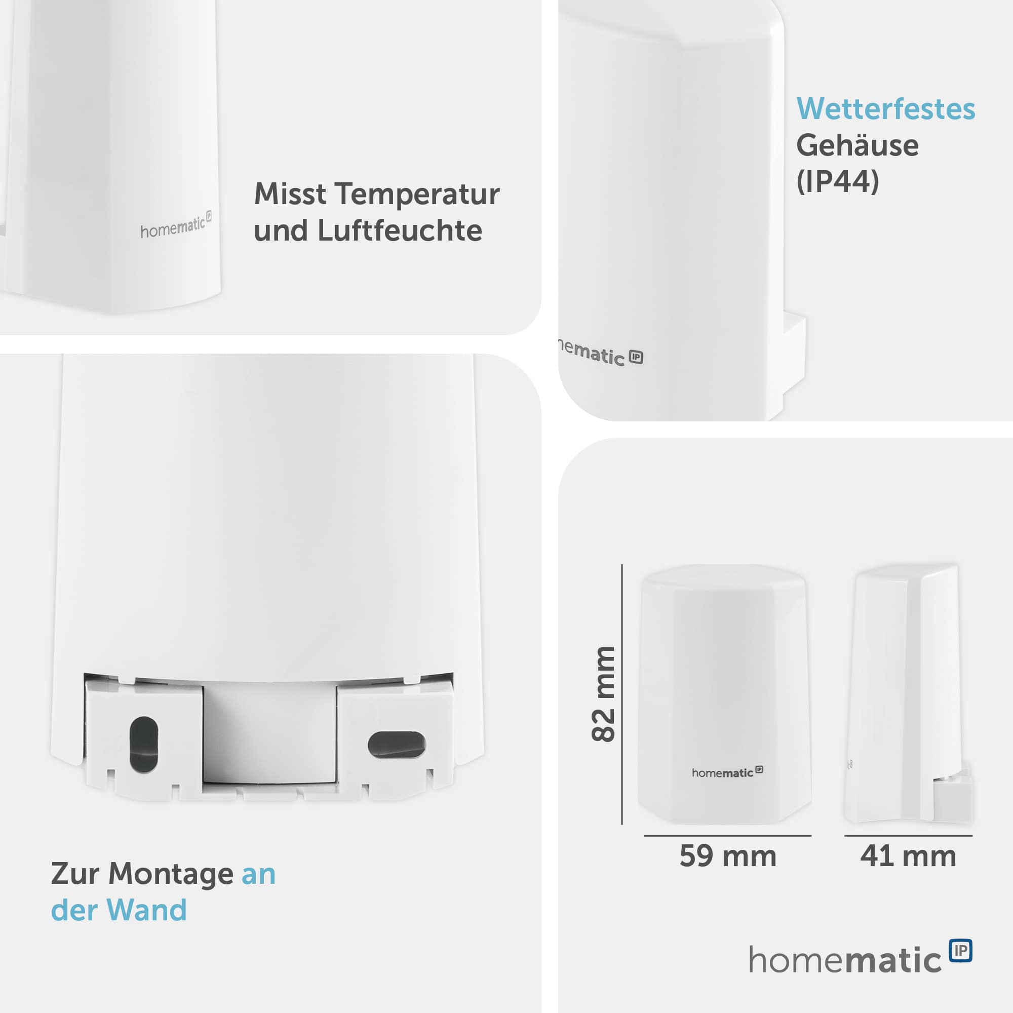 HOMEMATIC IP Smart Home 150573A0, Temp. Und Luftfeuchtigkeitssensor, weiß HOMEMATIC IP Smart Home 150573A0, Temp. Und Luftfeuchtigkeitssensor, weiß