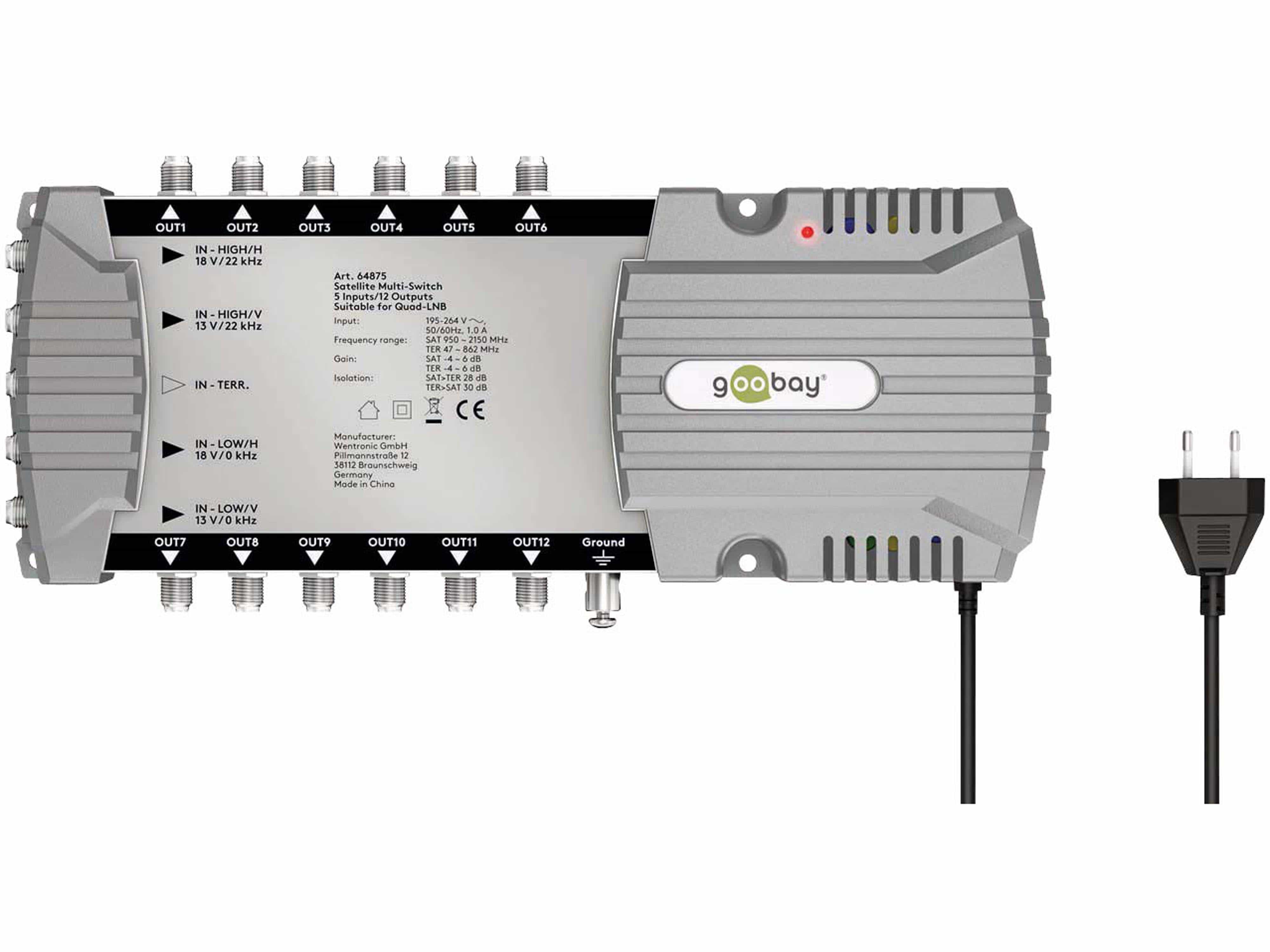 GOOBAY SAT-Multischalter 64875, 5/12