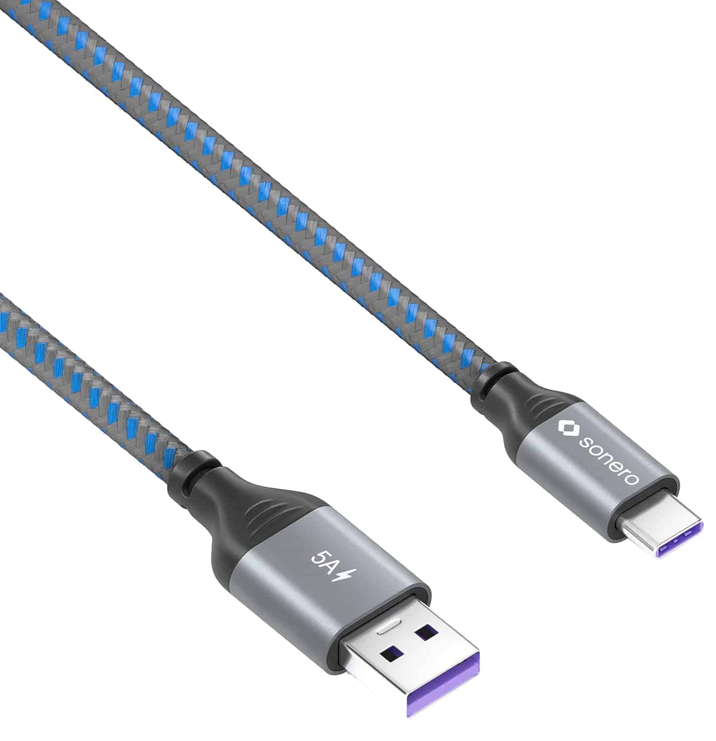 SONERO USB 2.0 Kabel SPC-U110-020 A/C 2m grau-schwarz SONERO USB 2.0 Kabel SPC-U110-020 A/C 2m grau-schwarz