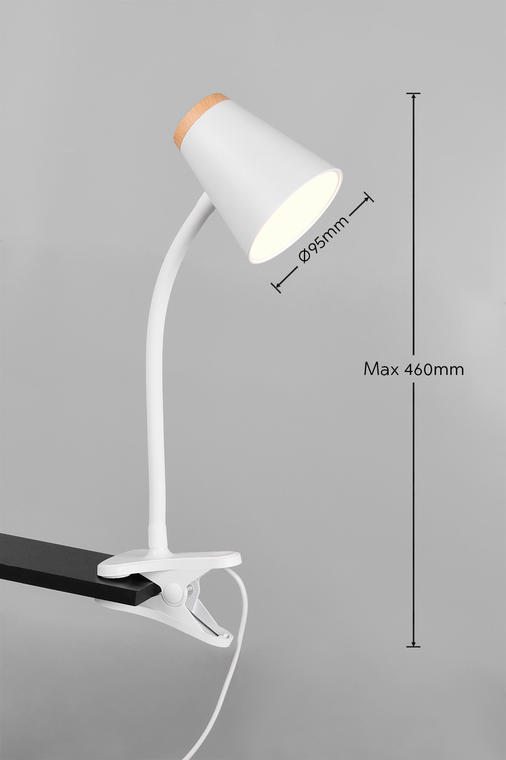 REALITY LED-Klemmleuchte PONGO, R25831101, 4,5W, 500lm, 3000K, weiß REALITY LED-Klemmleuchte PONGO, R25831101, 4,5W, 500lm, 3000K, weiß