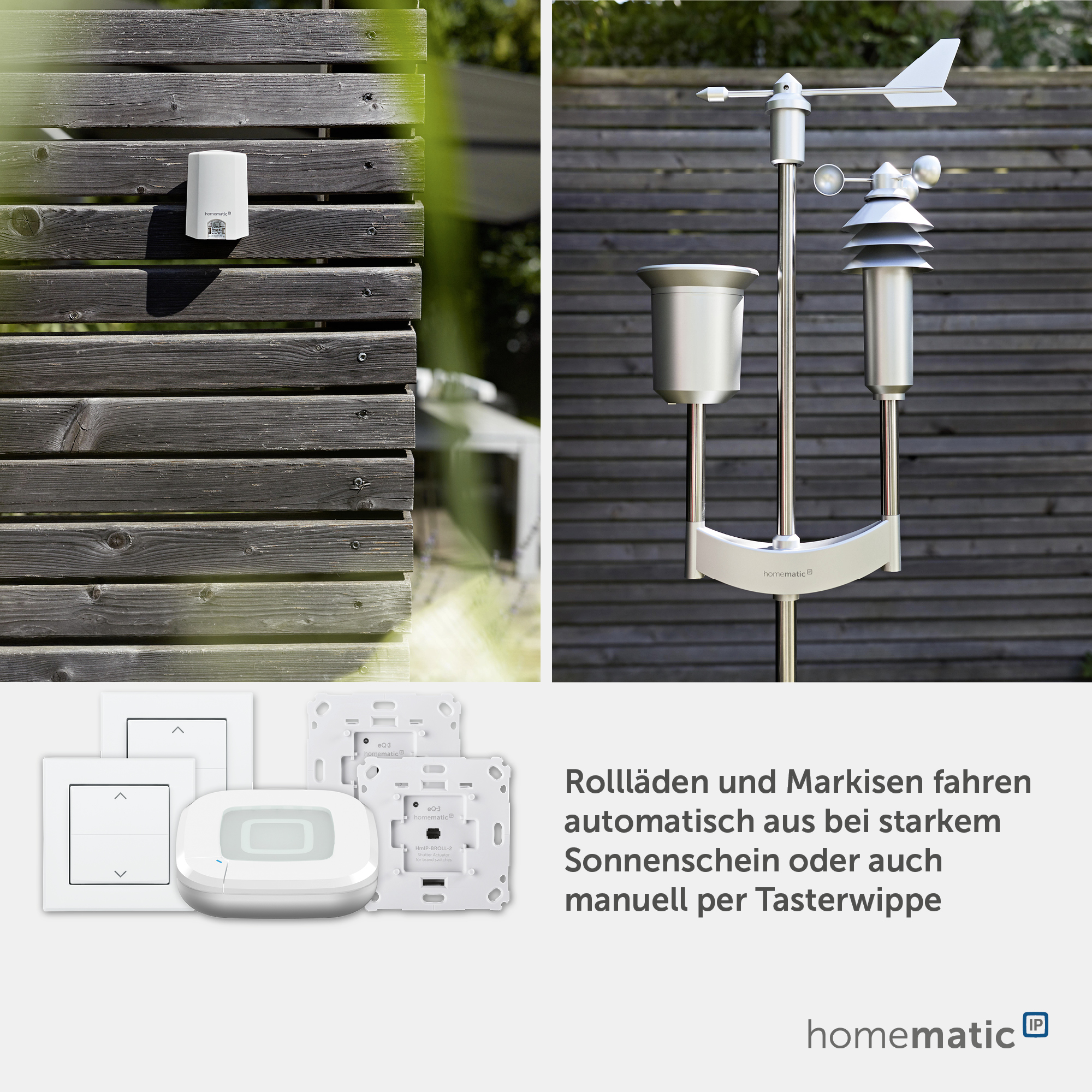 HOMEMATIC IP 162171A0 Starterset Rollladensteuerung für 2 Rollläden oder Markisen HOMEMATIC IP 162171A0 Starterset Rollladensteuerung für 2 Rollläden oder Markisen