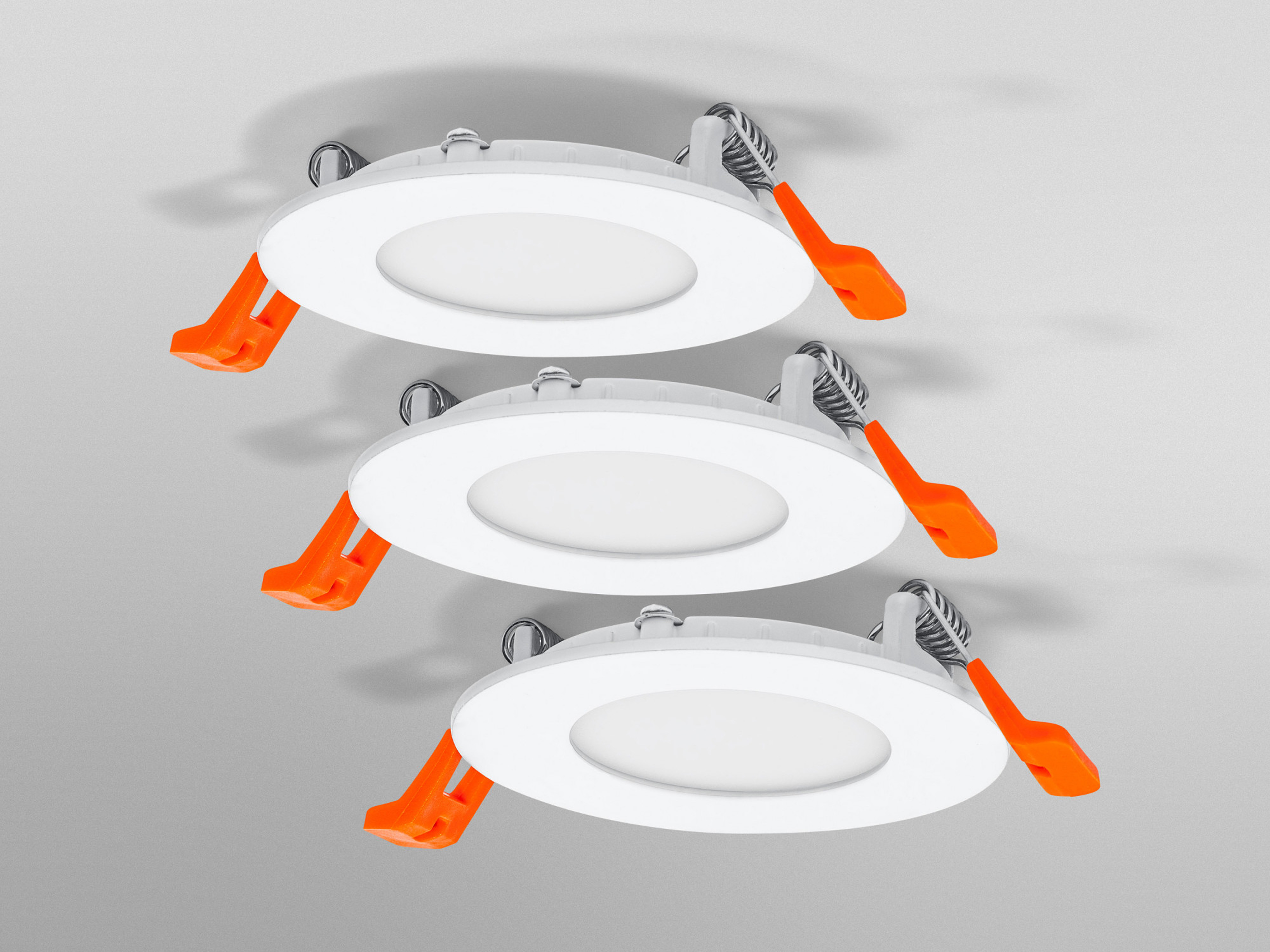 OSRAM LED-Einbauleuchte, ultra slim, 4,5W, 720 lm, 3000K, IP20, warmweiß, Ø 85 mm, 3 Stück OSRAM LED-Einbauleuchte, ultra slim, 4,5W, 720 lm, 3000K, IP20, warmweiß, Ø 85 mm, 3 Stück
