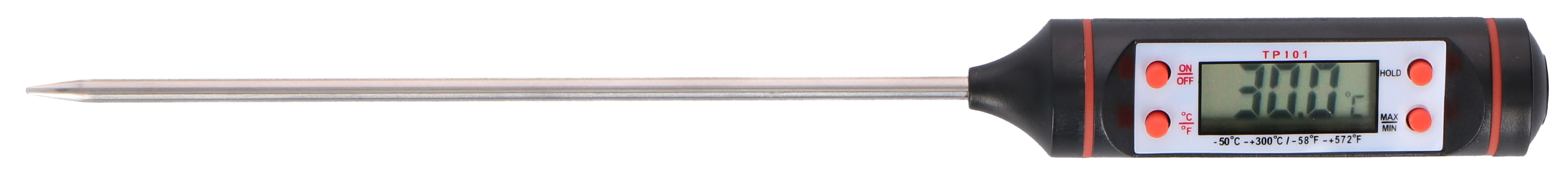ALPINA Digitales-Küchenthermometer, 25x240 mm, -50 bis +300 Grad Cel. ALPINA Digitales-Küchenthermometer, 25x240 mm, -50 bis +300 Grad Cel.