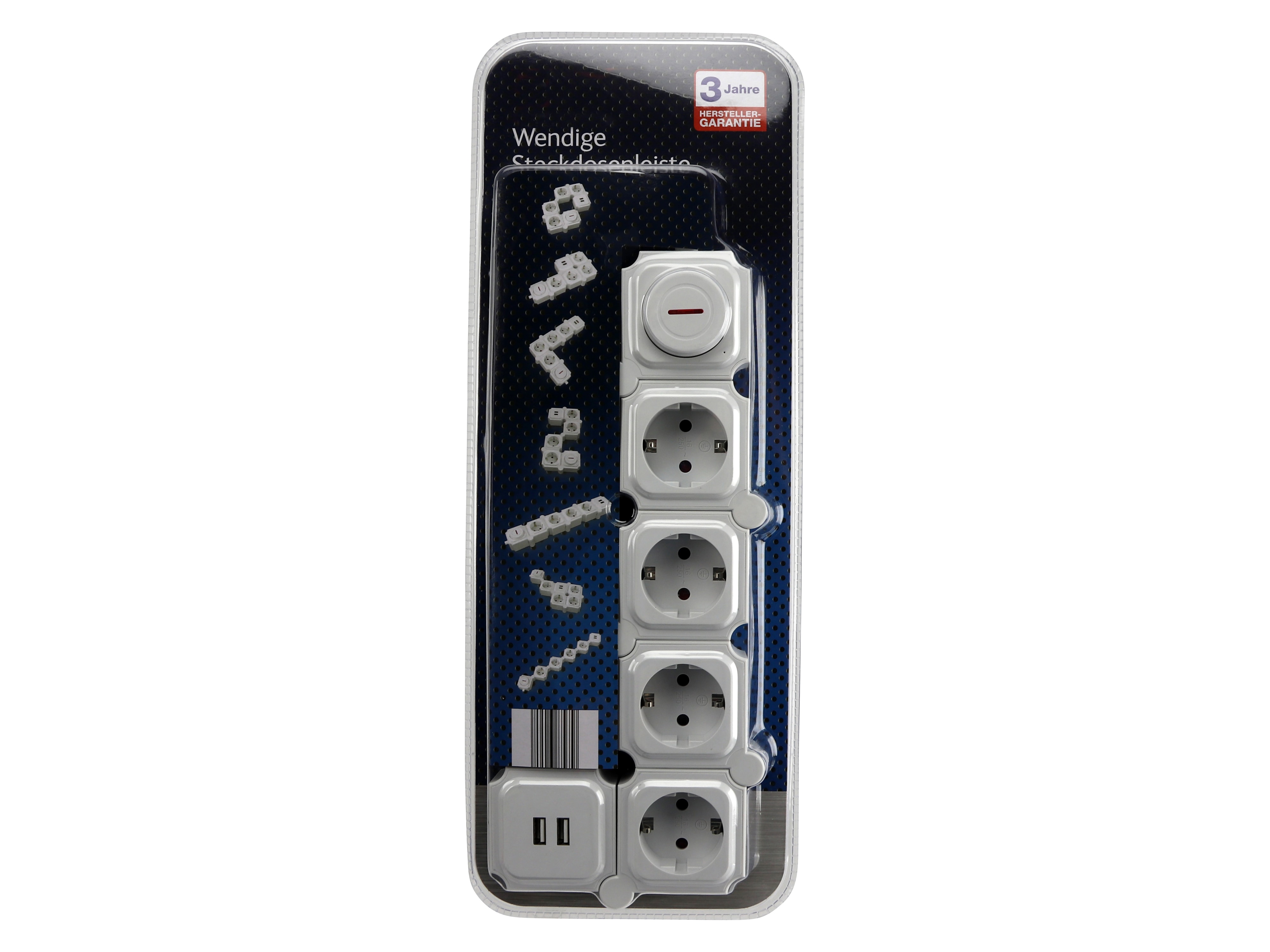 Steckdosenleiste, GT-WSL-01-F, 4-fach, Schaltbar, USB, weiß Steckdosenleiste, GT-WSL-01-F, 4-fach, Schaltbar, USB, weiß