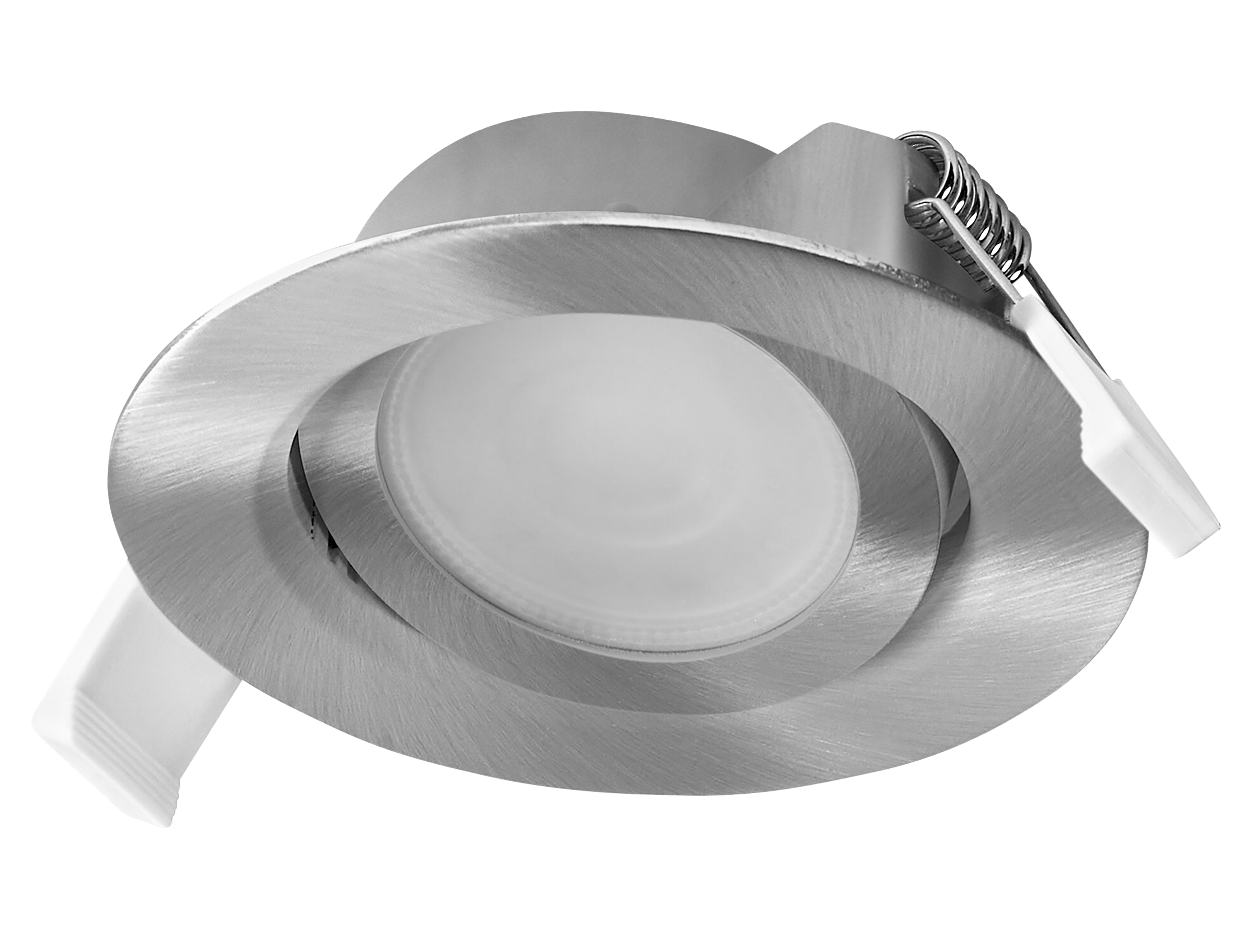 OSRAM LED-Einbauleuchte, 4,9W, 2700K, 200lm, warmweiß IP20, dimmbar, Satin-Nickel, 3er Set OSRAM LED-Einbauleuchte, 4,9W, 2700K, 200lm, warmweiß IP20, dimmbar, Satin-Nickel, 3er Set