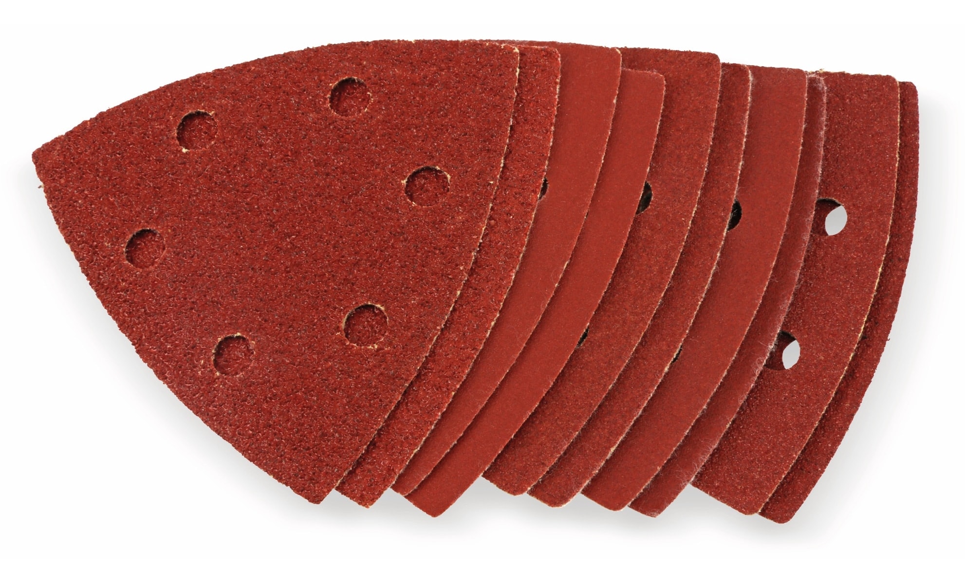 Schleifdreiecke-Set, 10 Stück, 93x93x93 mm Schleifdreiecke-Set, 10 Stück, 93x93x93 mm