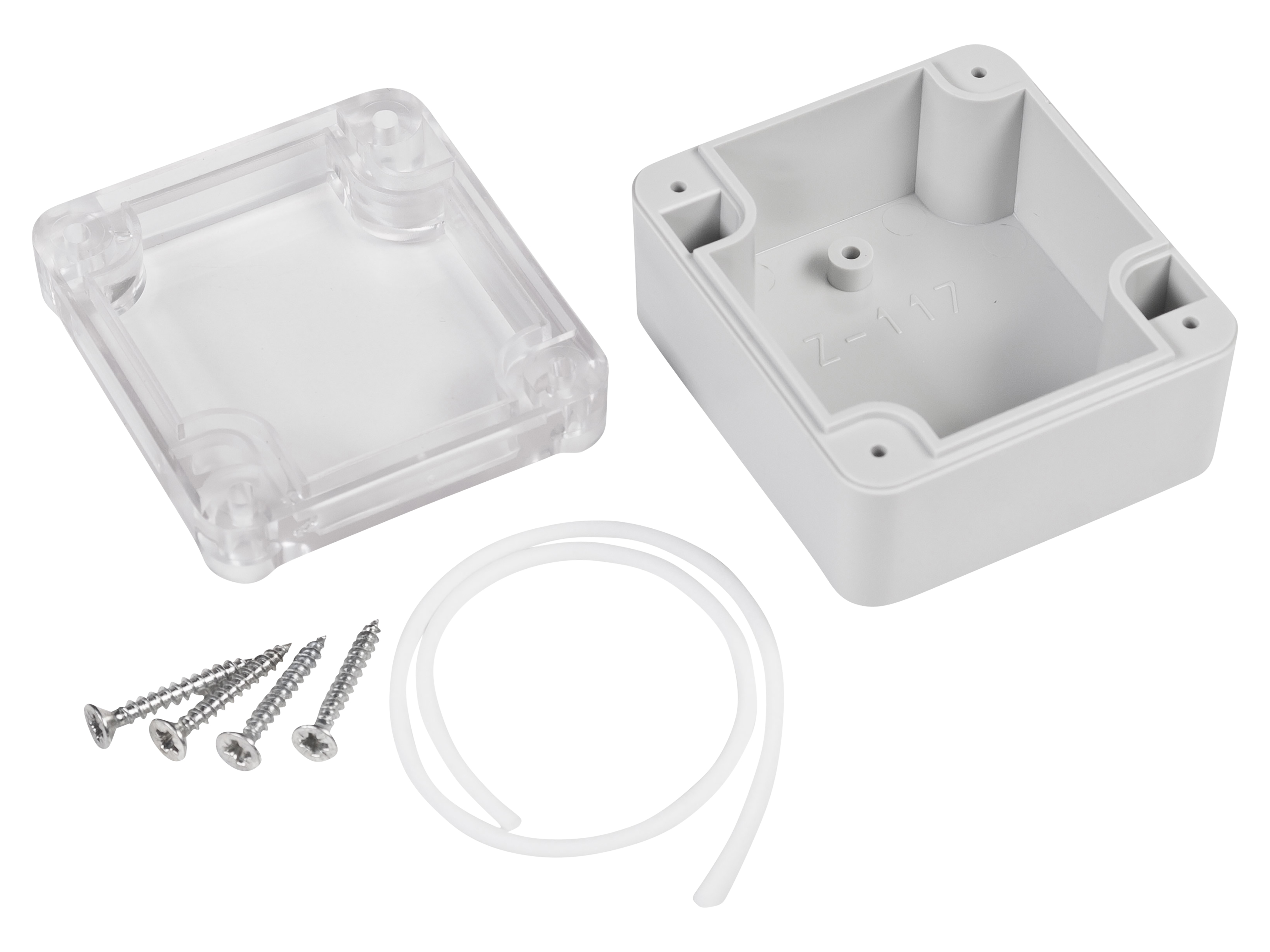 POLLIN ABS-Gehäuse 4U63060604037, 63x57x37 mm, IP65, Glasklarer Deckel POLLIN ABS-Gehäuse 4U63060604037, 63x57x37 mm, IP65, Glasklarer Deckel