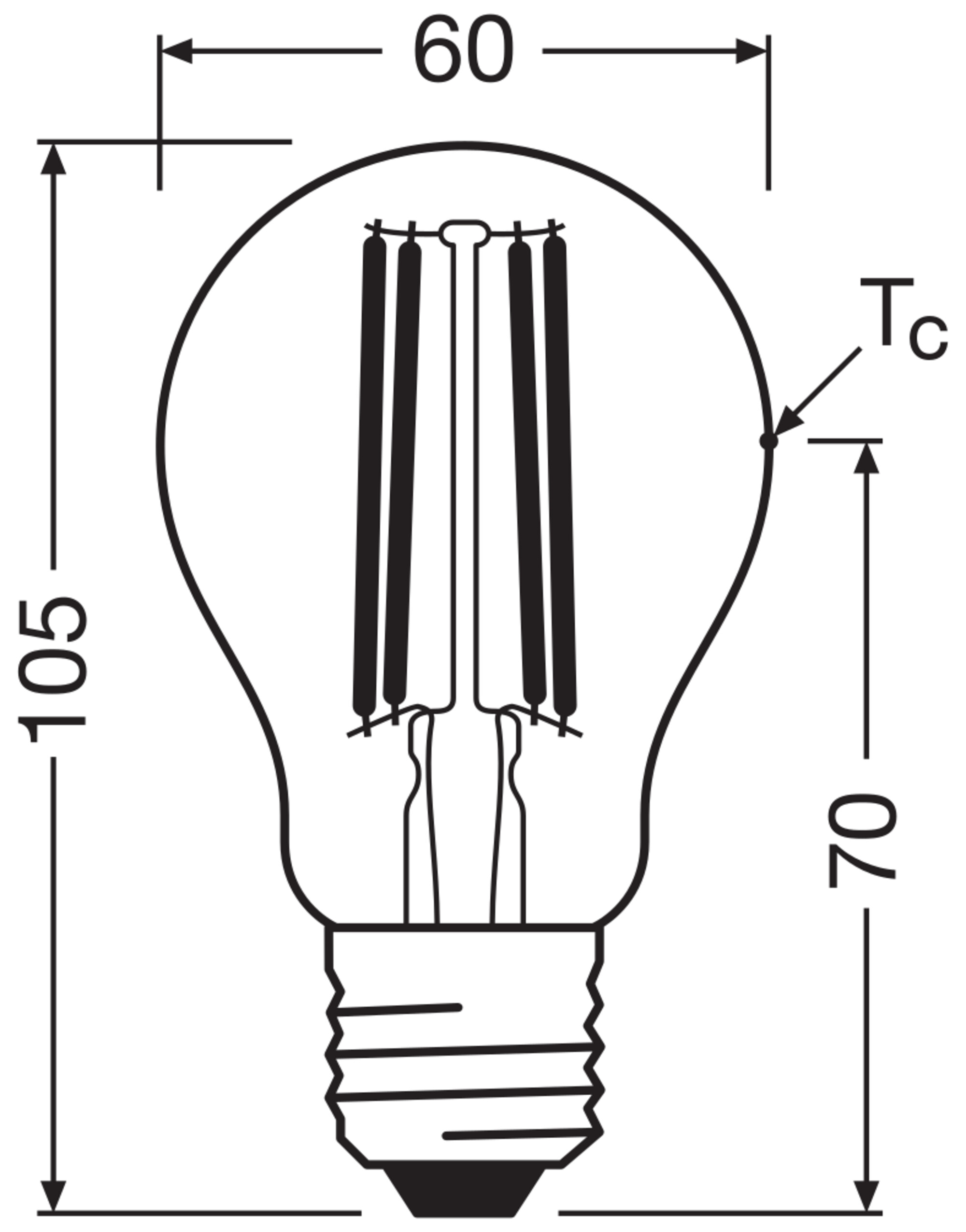OSRAM LED-Lampe, Kolbenform, E27, 3,8 W, 4000 K, EEK: A, 806 lm, neutralweiß OSRAM LED-Lampe, Kolbenform, E27, 3,8 W, 4000 K, EEK: A, 806 lm, neutralweiß