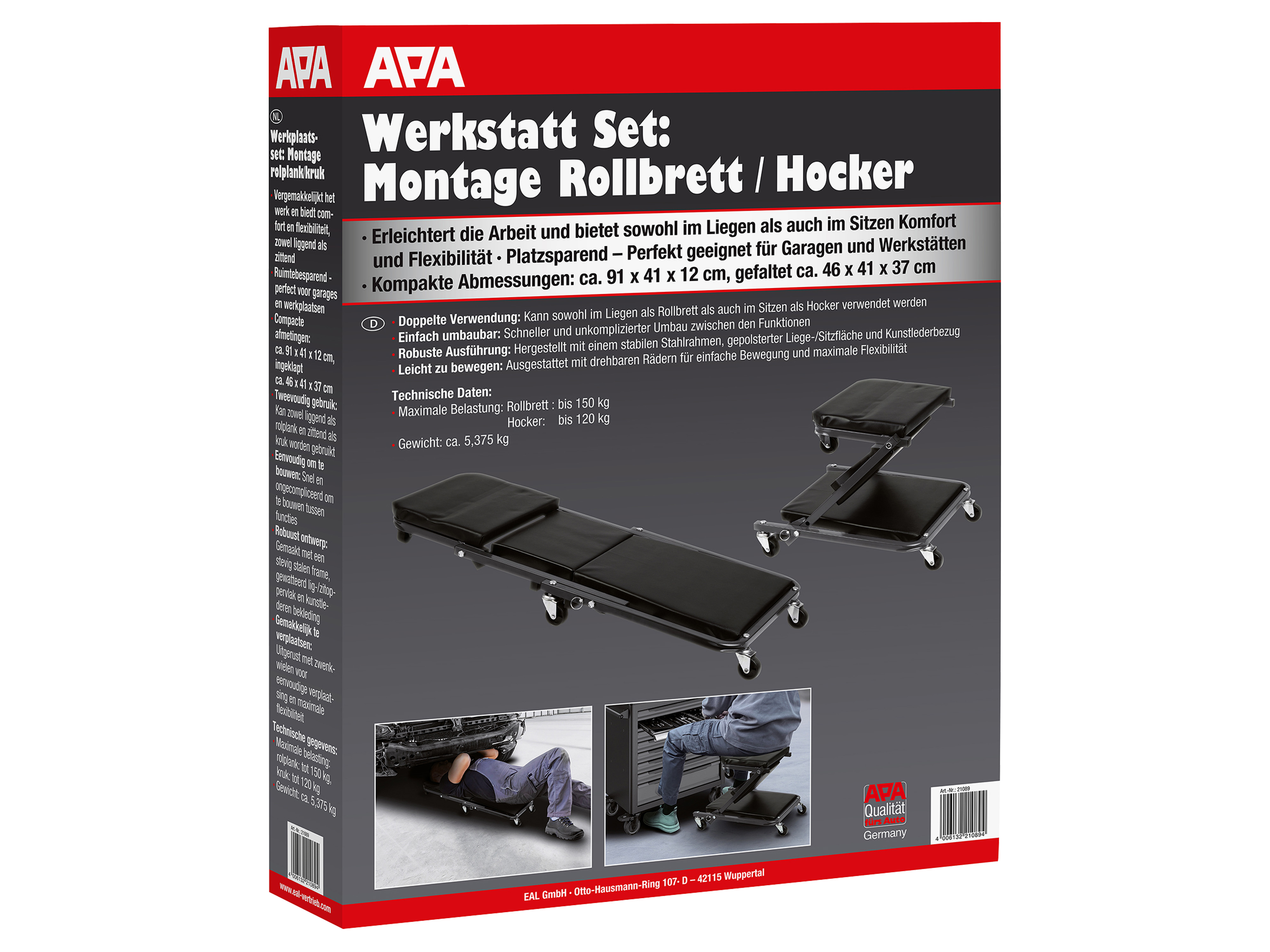 APA Montage Rollbrett/Hocker, 21089