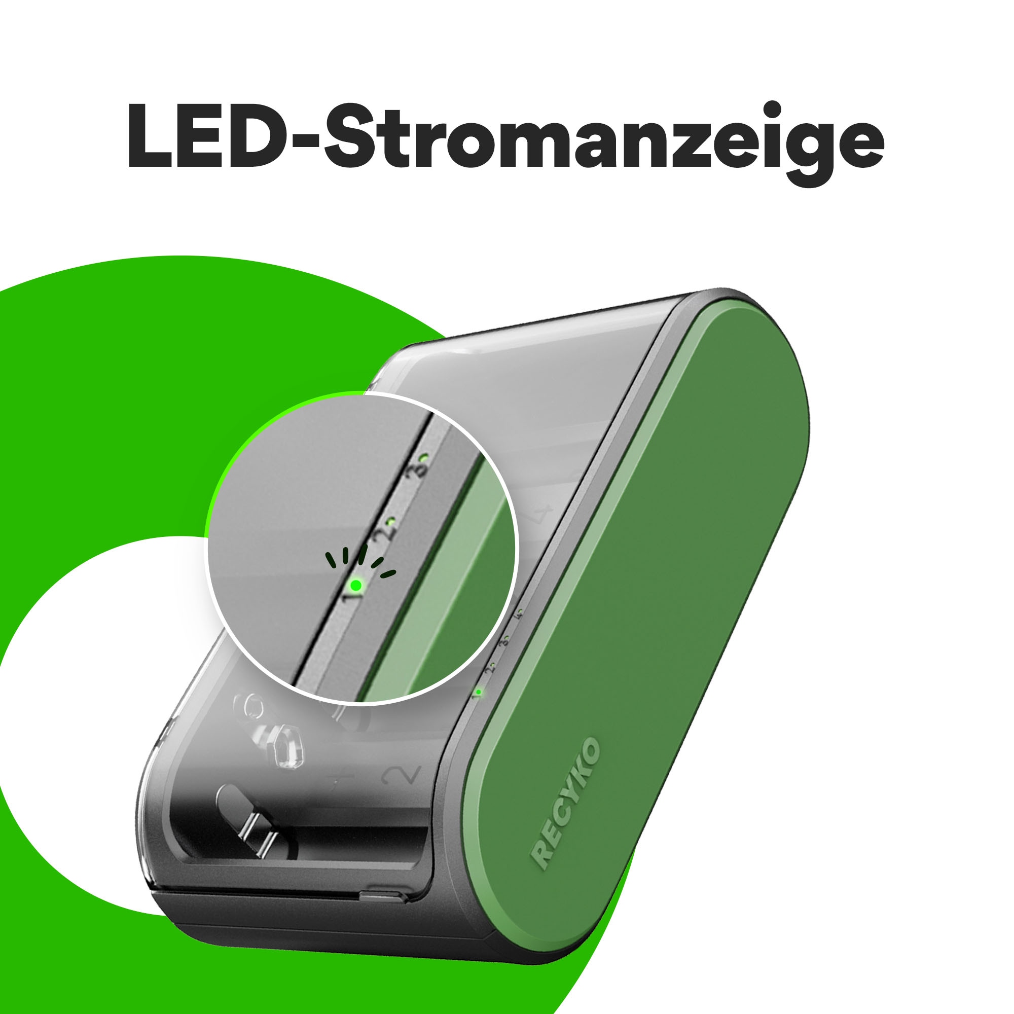 GP ReCyko USB-Akku-Ladegerät B631für AAA, AA, C, D, 9V NiMH Akkus GP ReCyko USB-Akku-Ladegerät B631für AAA, AA, C, D, 9V NiMH Akkus