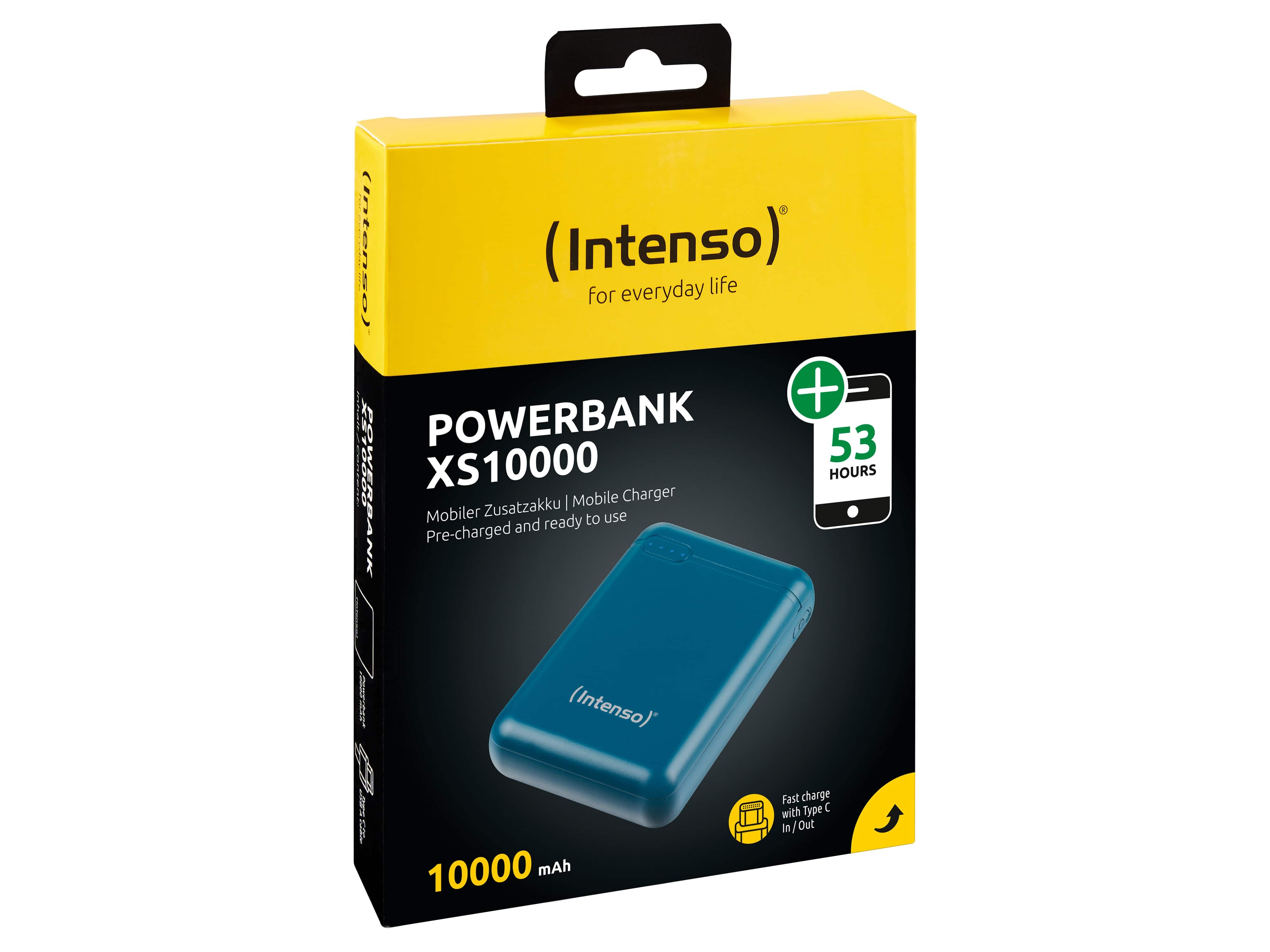 INTENSO USB Powerbank 7313537 XS 10000, 10.000 mAh, petrol INTENSO USB Powerbank 7313537 XS 10000, 10.000 mAh, petrol