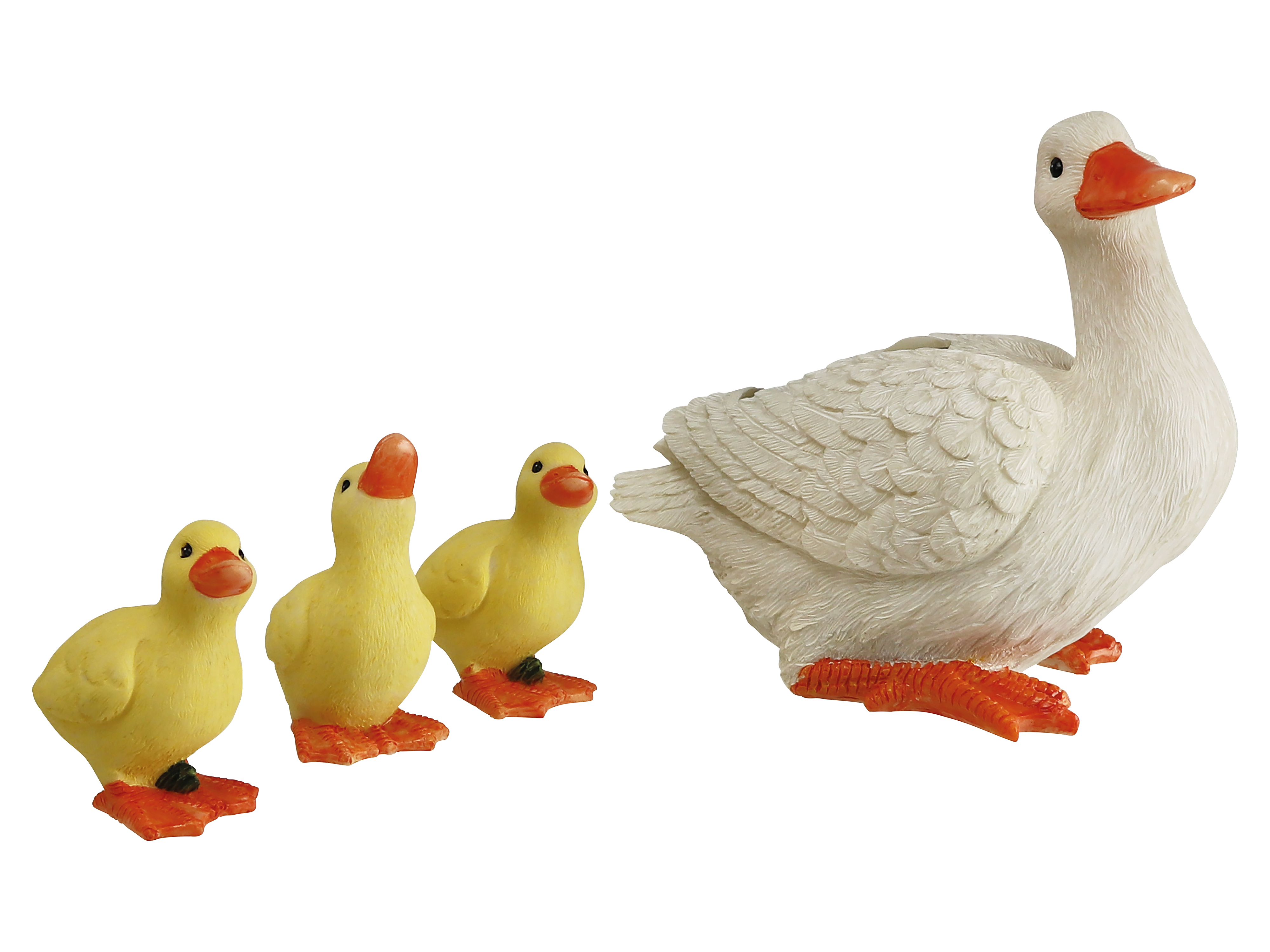 Solar-LED-Dekobeleuchtung, Ente mit 3 Entchen, GSA, B-Ware Solar-LED-Dekobeleuchtung, Ente mit 3 Entchen, GSA