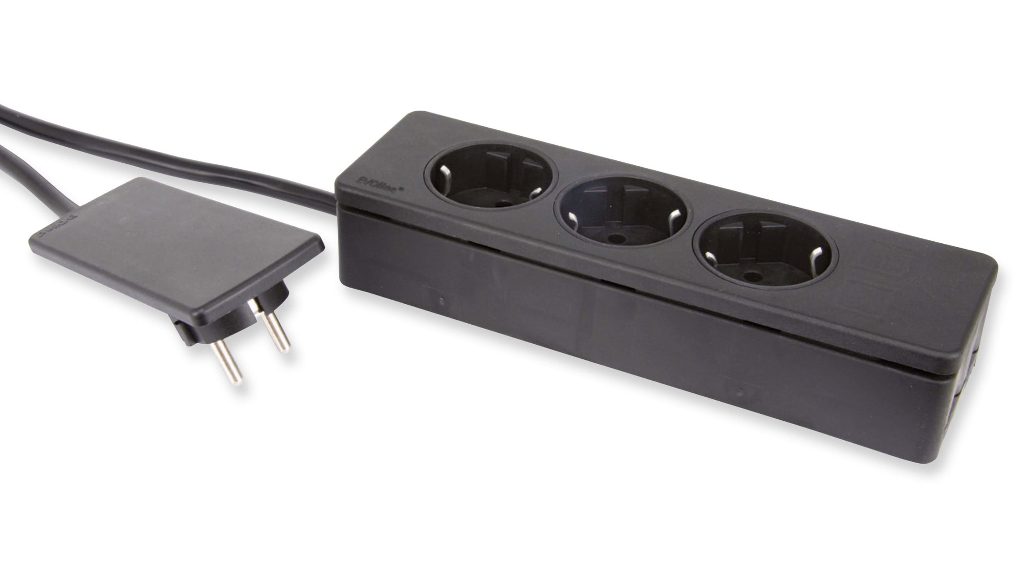 EVOLINE PLUG mit 3-fach Steckdosenleiste, schwarz EVOLINE PLUG mit 3-fach Steckdosenleiste, schwarz