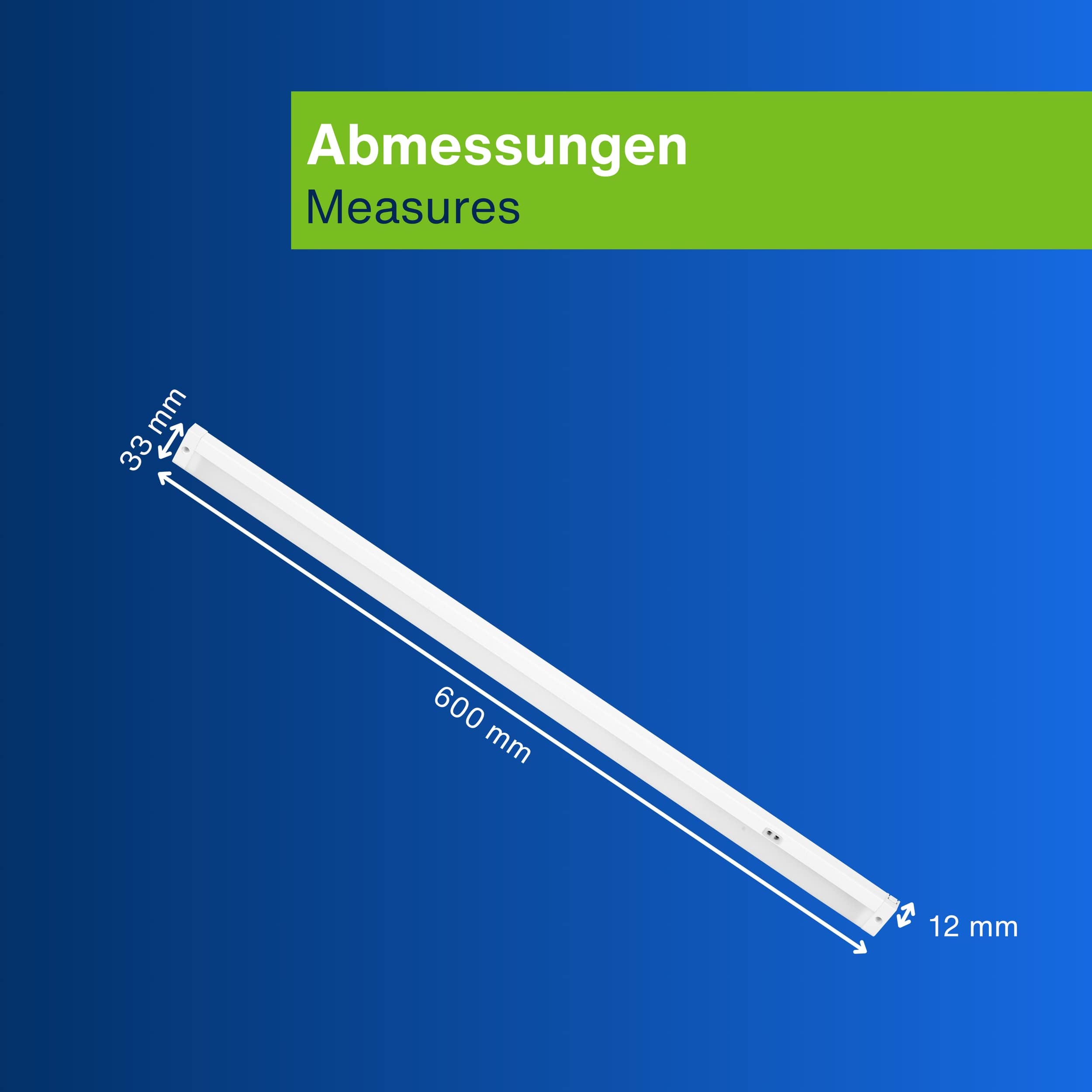 REV LED-Unterbauleuchte, 8W, 3000K, 680lm, warmweiß, IP20, 60 cm REV LED-Unterbauleuchte, 8W, 3000K, 680lm, warmweiß, IP20, 60 cm