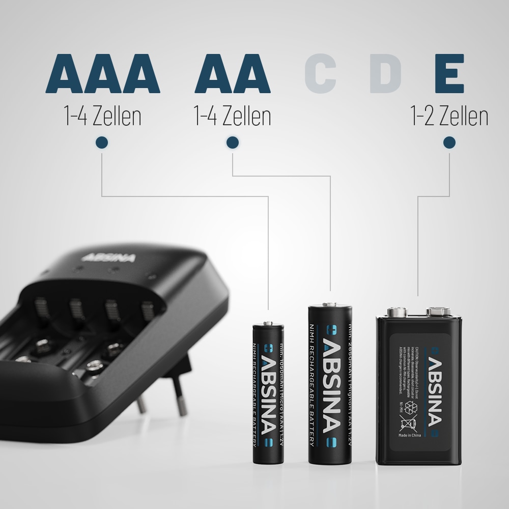 ABSINA Akku-Ladegerät X4