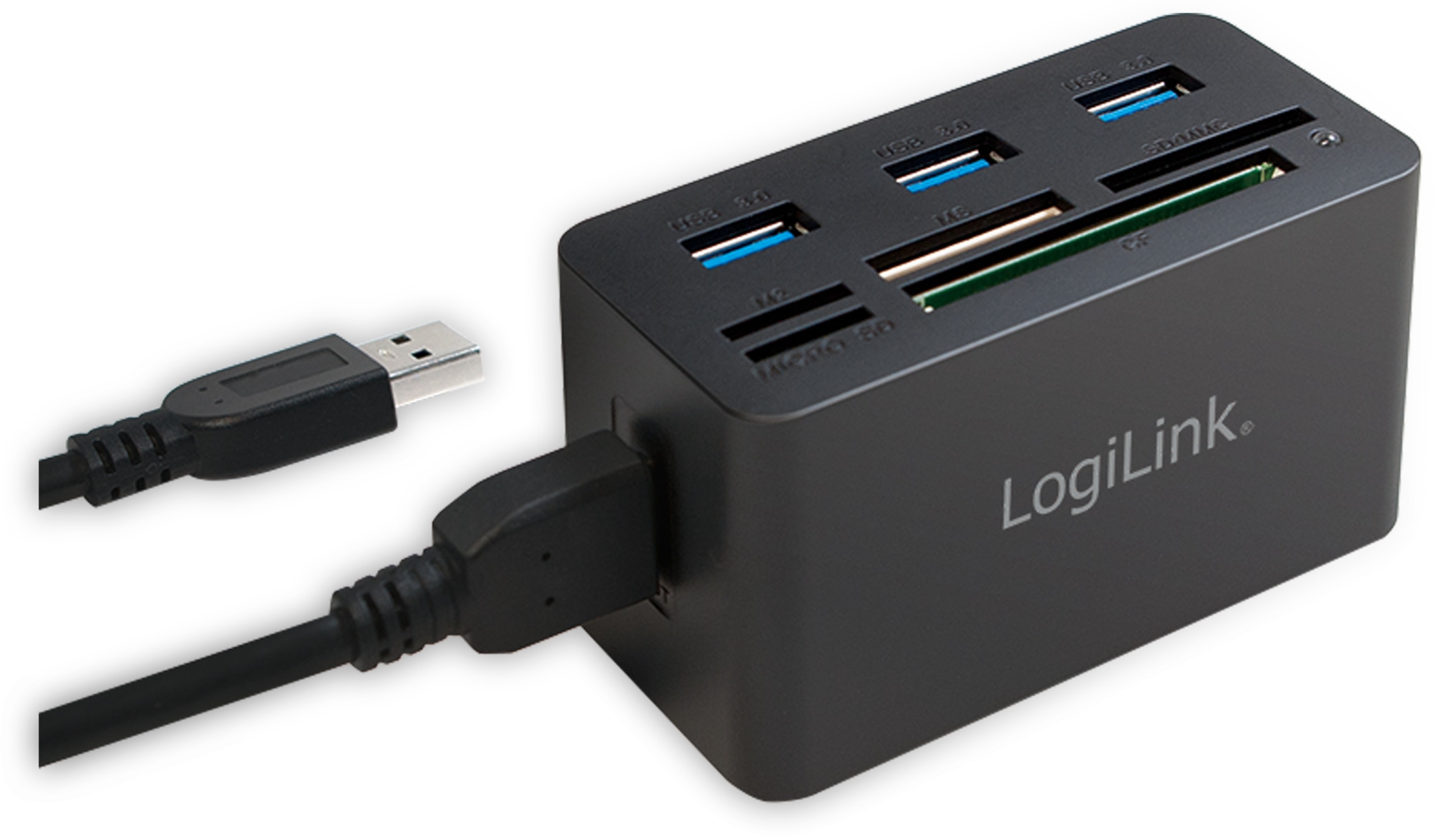LOGILINK USB 3.0 Cardreader CR0042, 3x USB-A LOGILINK USB 3.0 Cardreader CR0042, 3x USB-A