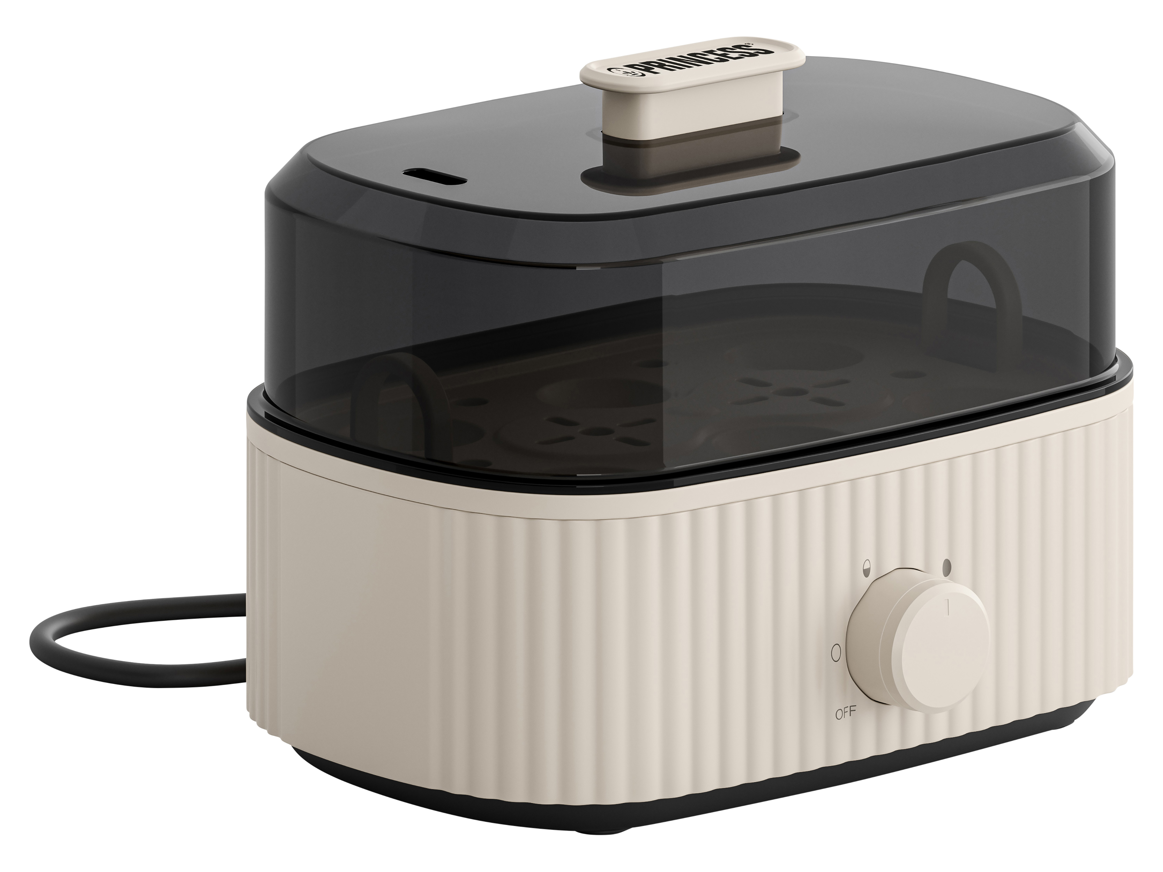 PRINCESS Eierkocher Wave, 6 Eier, inklusive Messbecher, 300W, beige PRINCESS Eierkocher Wave, 6 Eier, inklusive Messbecher, 300W, beige