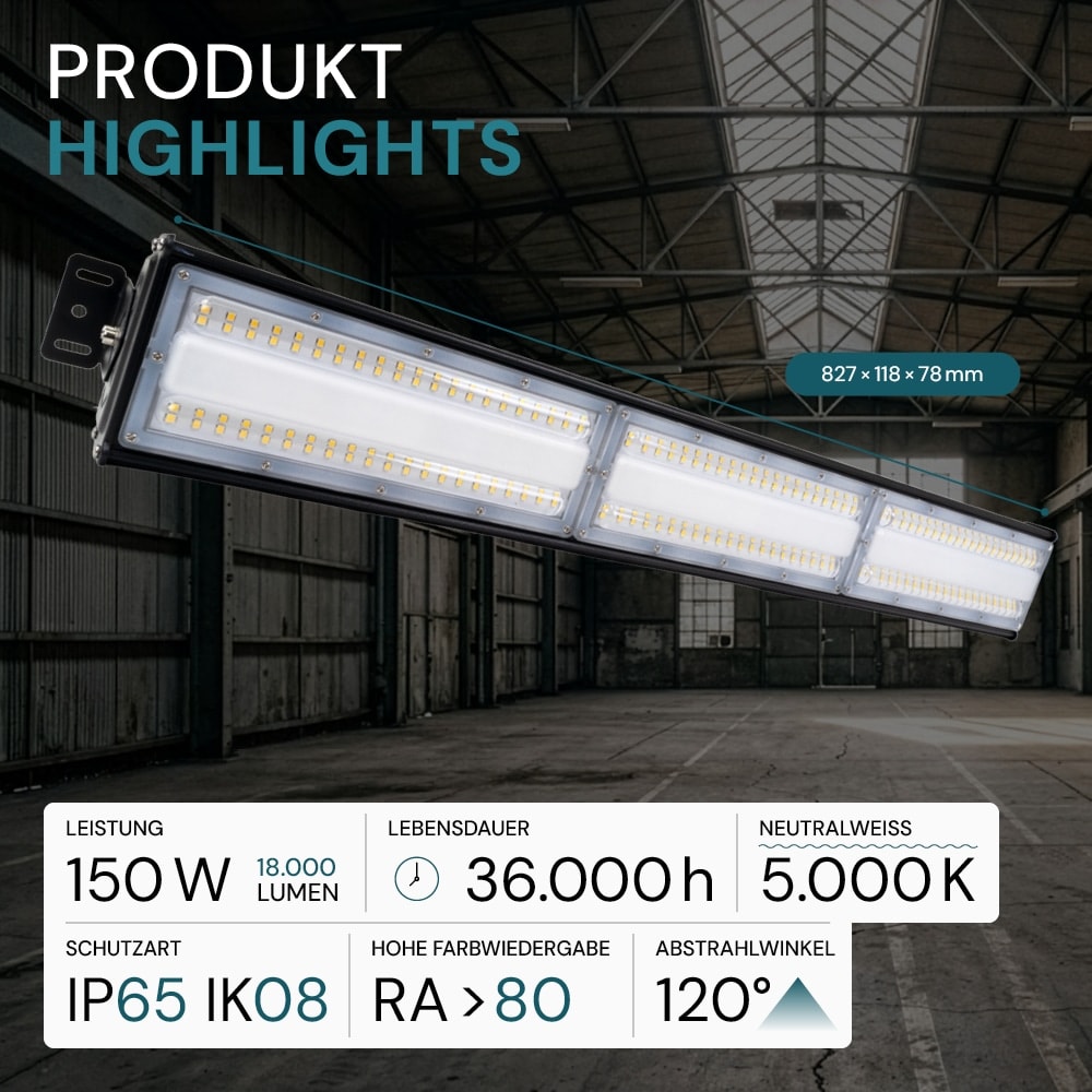 LUXULA LED-HighBay-Leuchte, neurtralweiß, EEK: E, 150 W, 18000 Lm, 5000 K LUXULA LED-HighBay-Leuchte, neurtralweiß, EEK: E, 150 W, 18000 Lm, 5000 K