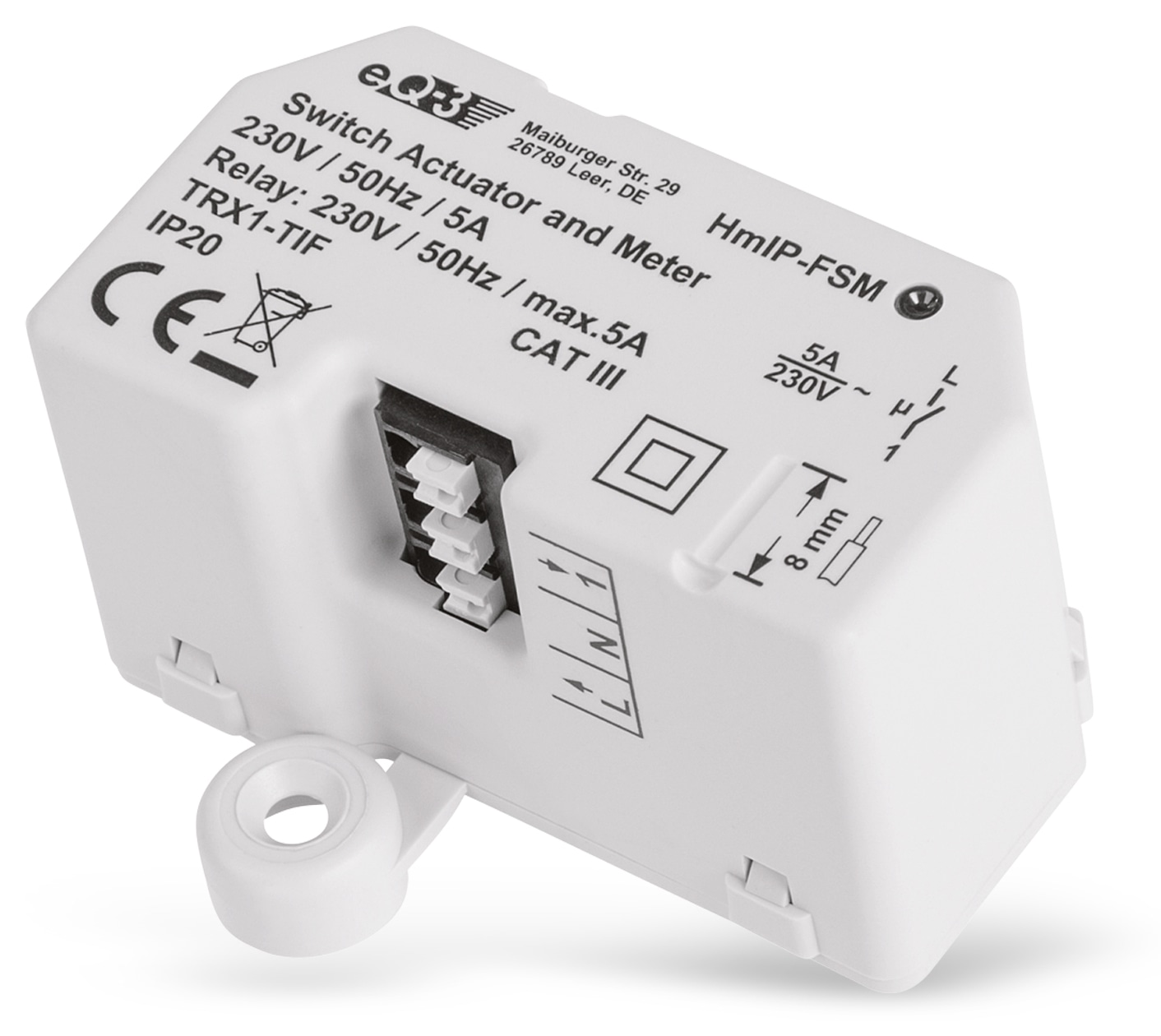 HOMEMATIC IP Smart Home 142721A0 Schalt-Mess-Aktor, 5 A, Unterputz HOMEMATIC IP Smart Home 142721A0 Schalt-Mess-Aktor, 5 A, Unterputz