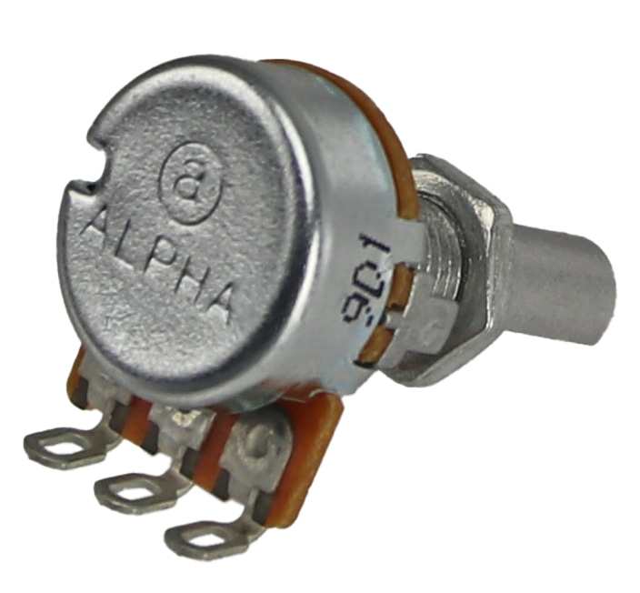 Potentiometer, ALPHA, RV16AF-10B6-20F-A500K, 500 Kohm Potentiometer, ALPHA, RV16AF-10B6-20F-A500K, 500 Kohm