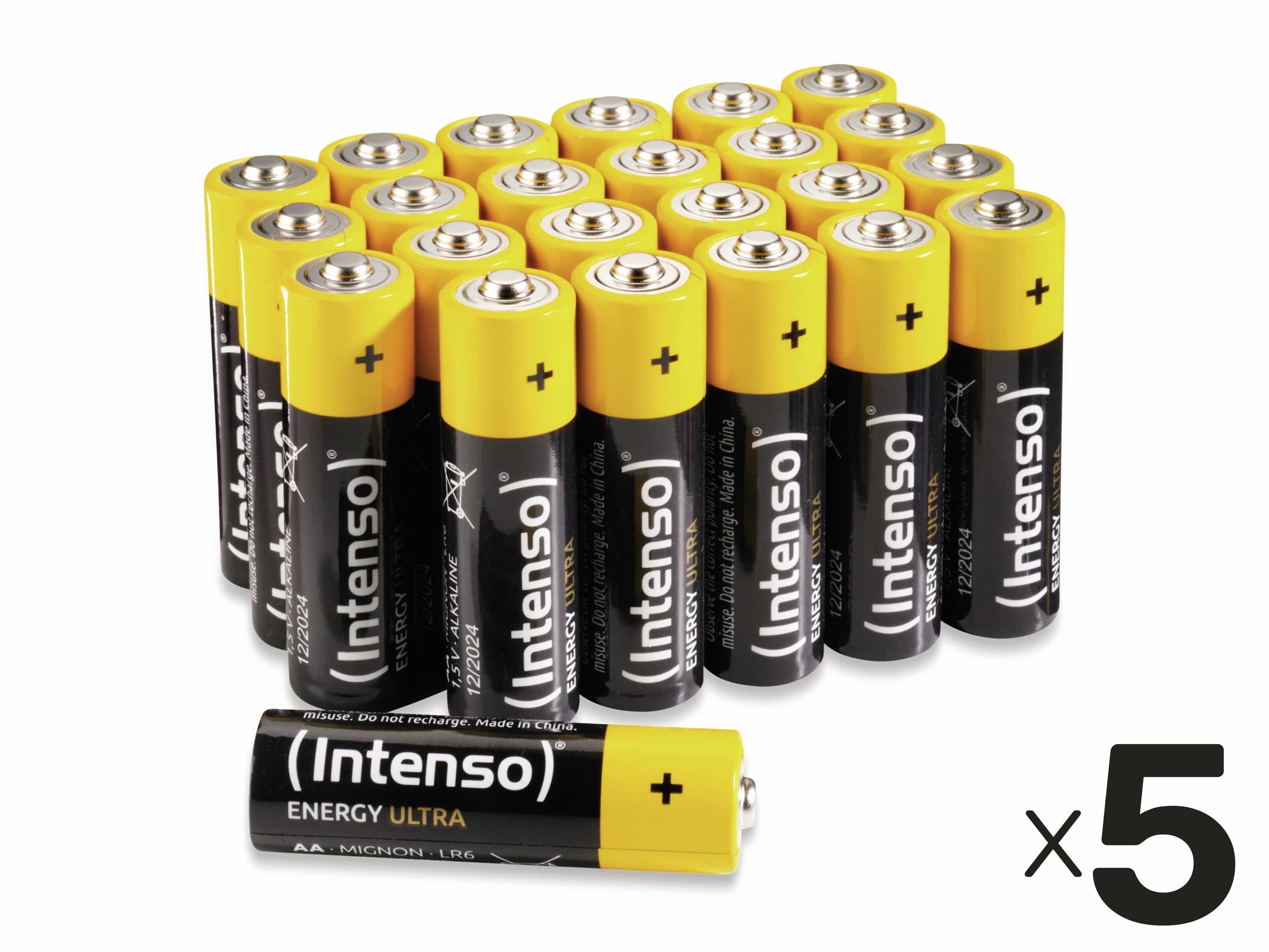 INTENSO Mignon-Batterie-Set Energy Ultra, AA LR06, Alkaline, 120 Stück INTENSO Mignon-Batterie-Set Energy Ultra, AA LR06, 120 Stück