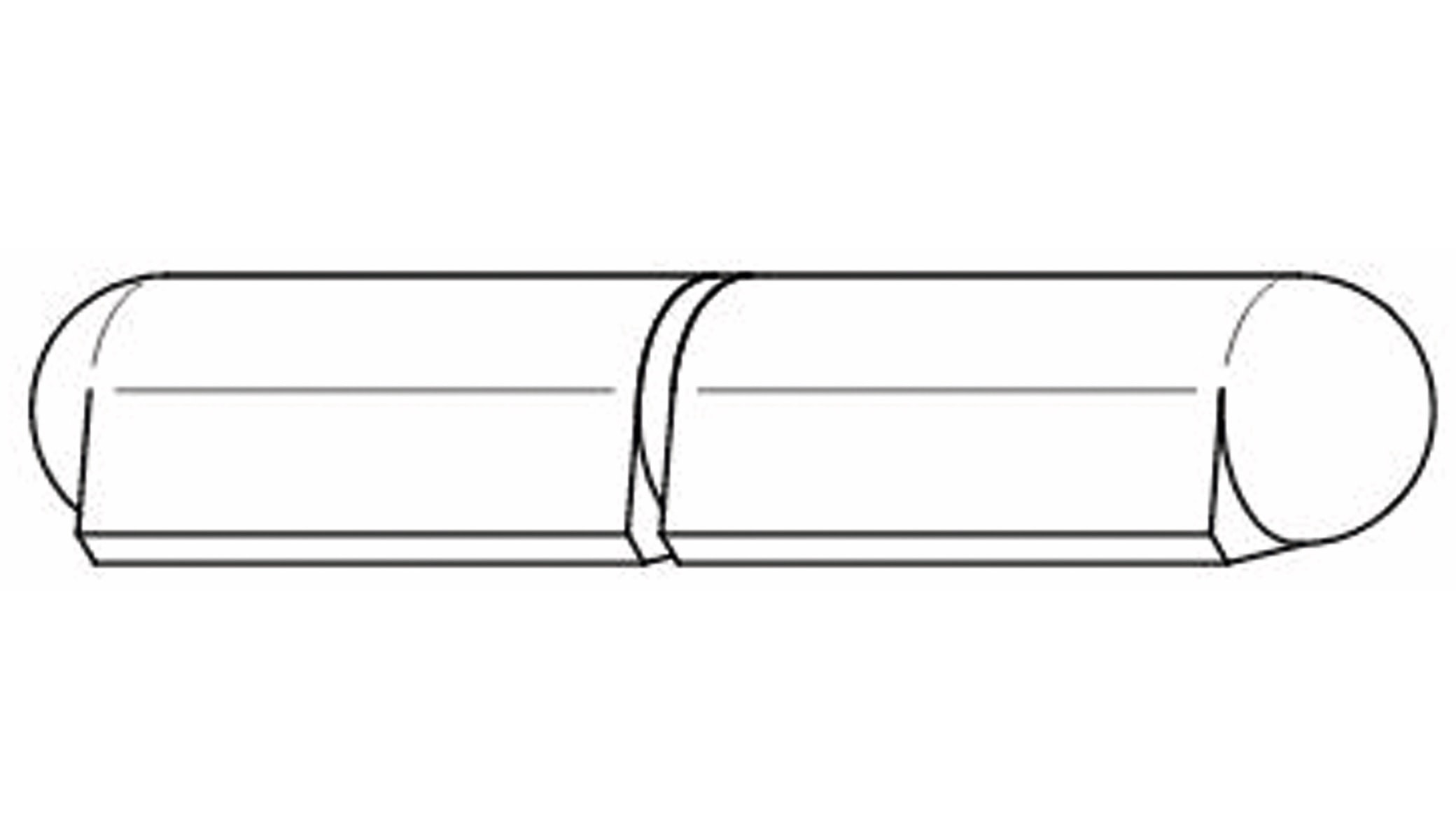 Bandrolle, Anschweißscharnier, 80x12 mm, 2-teilig, Stahl Bandrolle, Anschweißscharnier, 80x12 mm, 2-teilig, Stahl