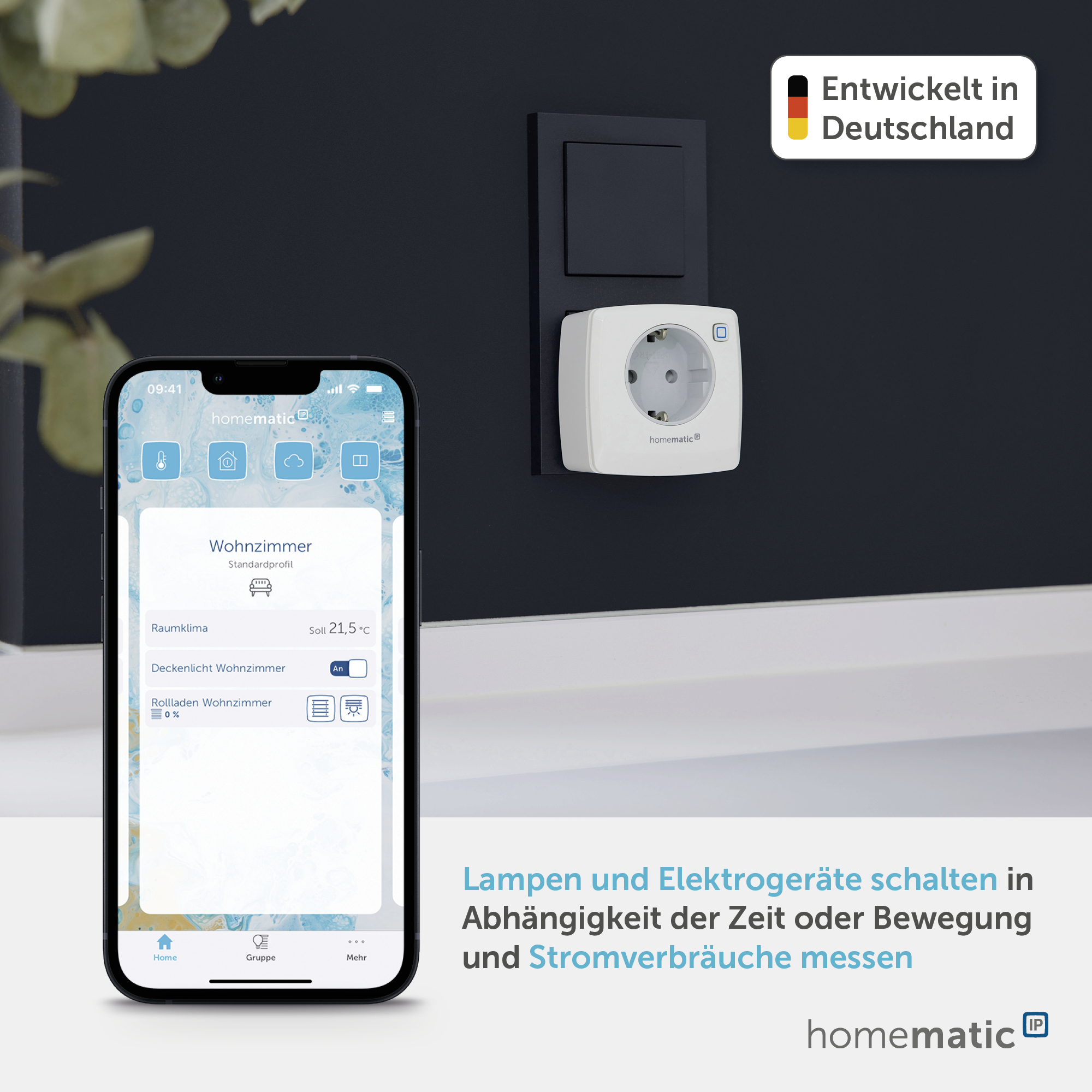 HOMEMATIC IP 157337A0, Schalt-Messsteckdose HOMEMATIC IP 157337A0, Schalt-Messsteckdose