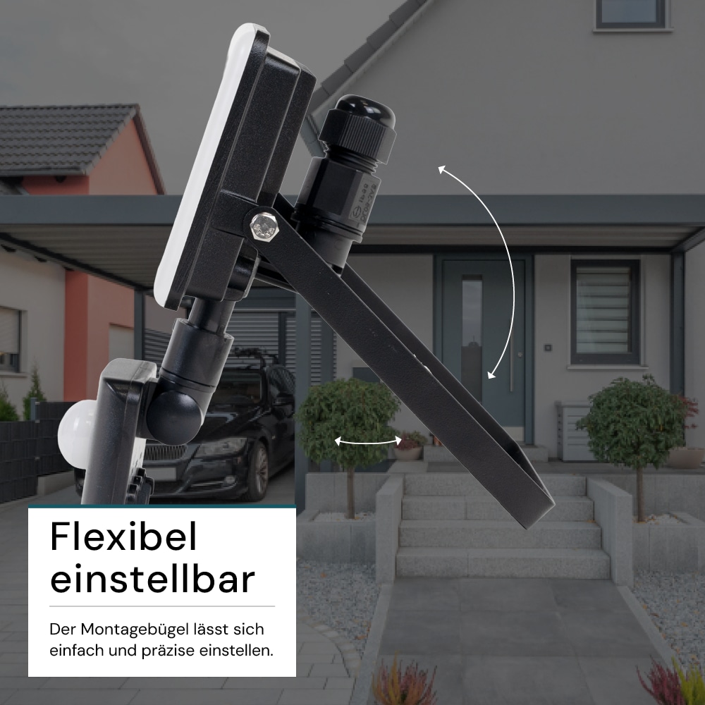 LUXULA LED-Fluter mit Bewegungsmelder, EEK: F, 50W, 5000lm, IP44, 4000K, schwarz LUXULA LED-Fluter mit Bewegungsmelder, EEK: F, 50W, 1000lm, 5000K, schwarz